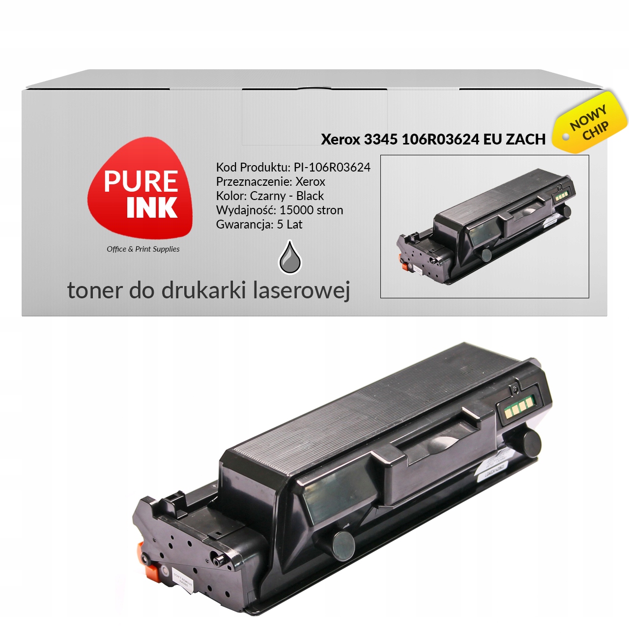 

Toner Pureink 106R03624 do Xerox WorkCentre 3345