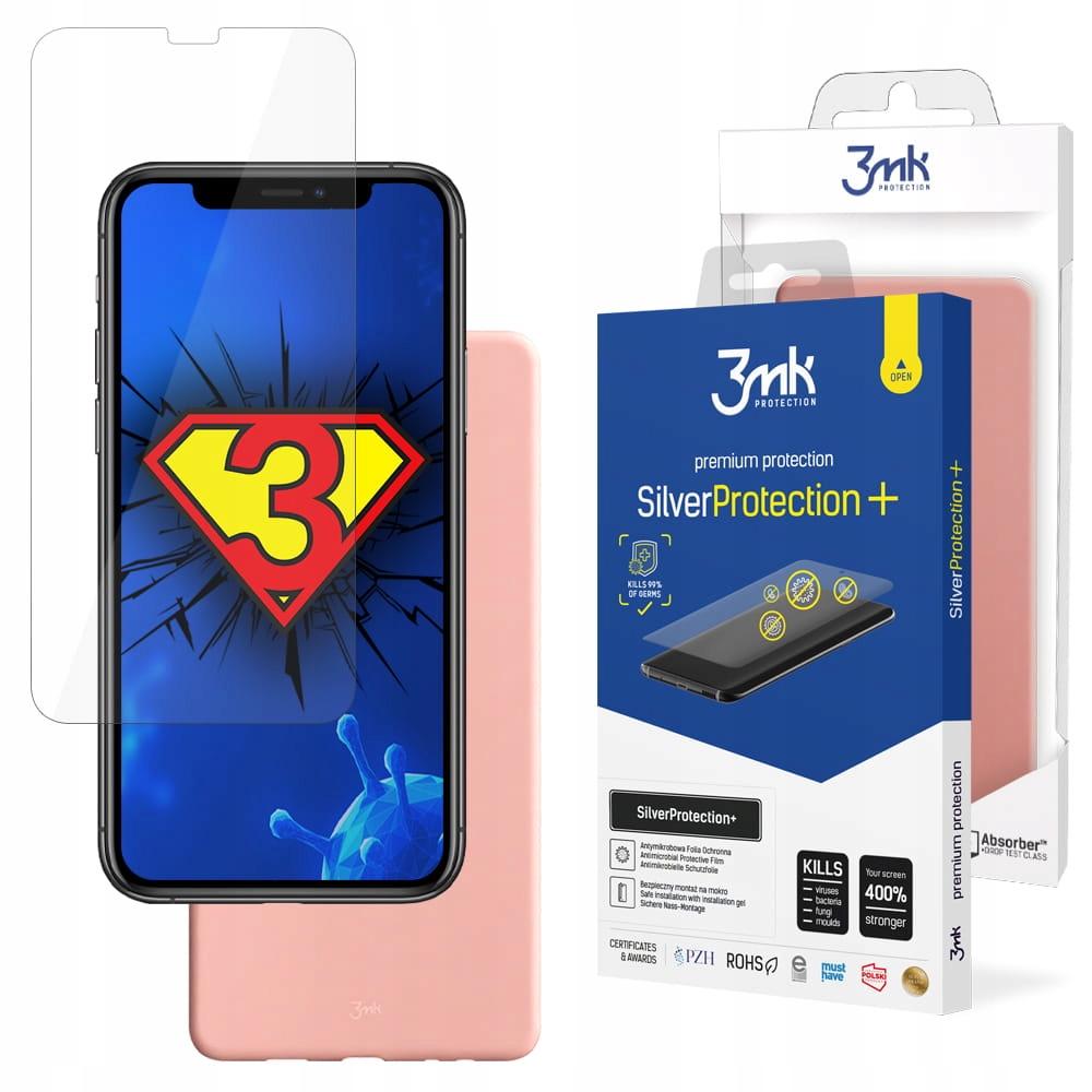 

Różowe odporne Etui + Folia do iPhone 11 Pro 3mk