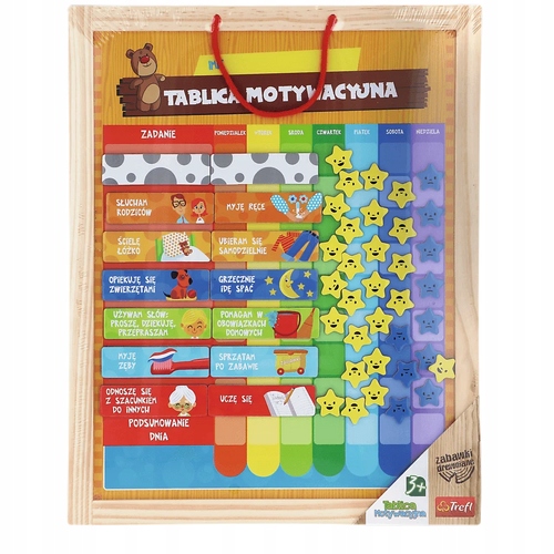 TABLICA MOTYWACYJNA DREWNIANA MAGNETYCZNA TREFL