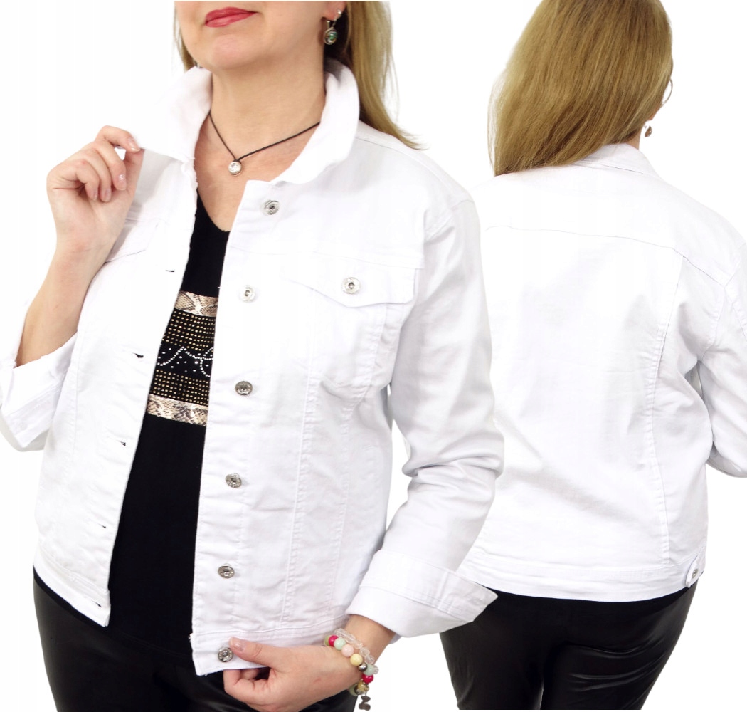 Kurtka Jeansowa Damska Katana Gładka Klasyczna Kaja 5XL 50