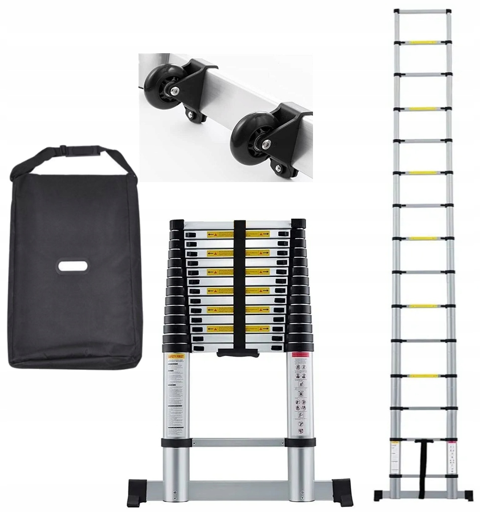 ТЕЛЕСКОПИЧЕСКАЯ ЛЕСТНИЦА 5,2 м Алюминий + аксессуары