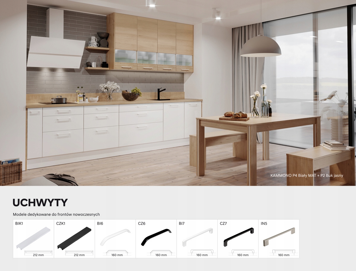 D55.1 - szafka dolna KamMono P4 Kolor mebla biały