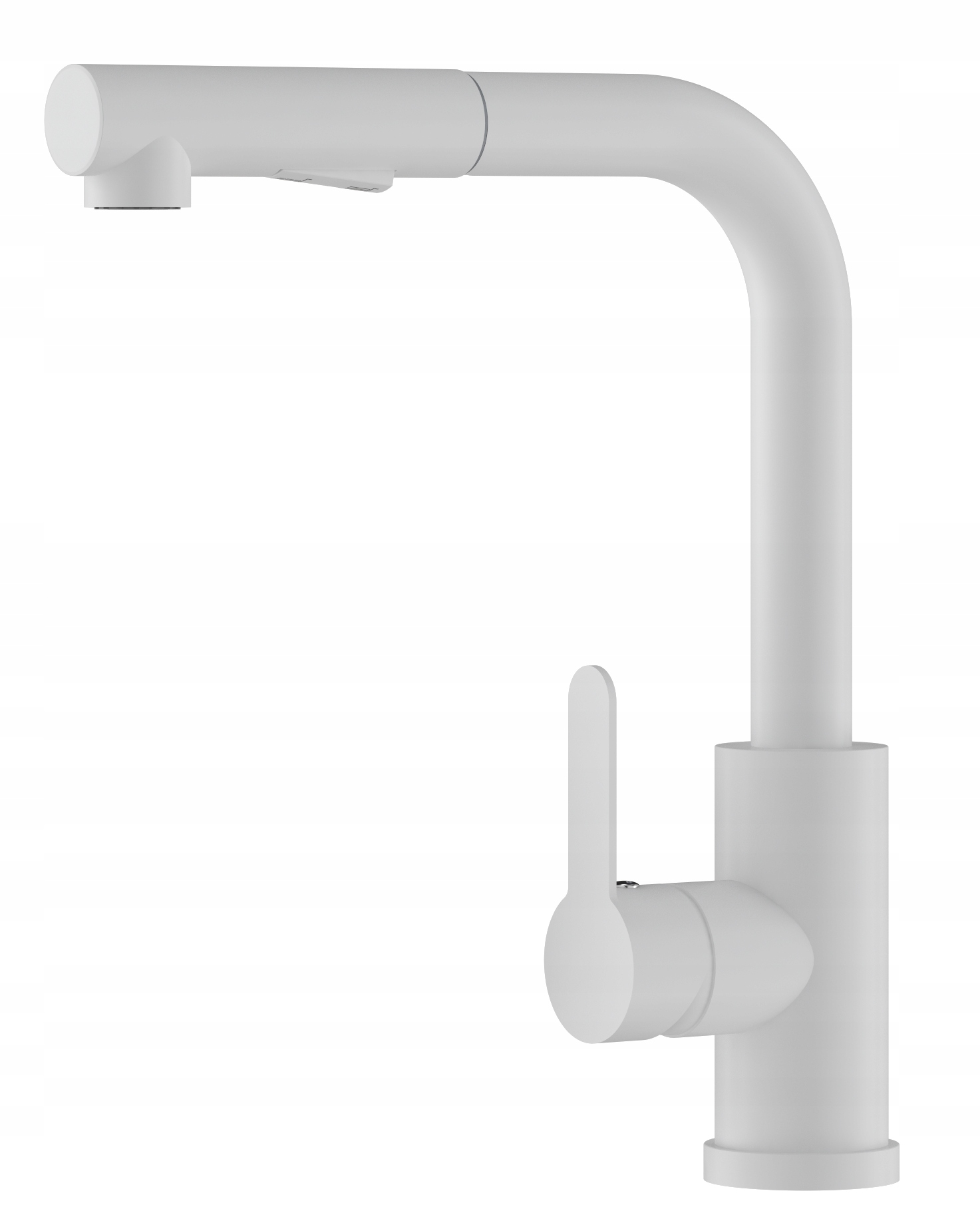 Biela Kuchynská Batéria S Výsuvným Výtokom, 2 Prúdy Do Umývadla Ebro