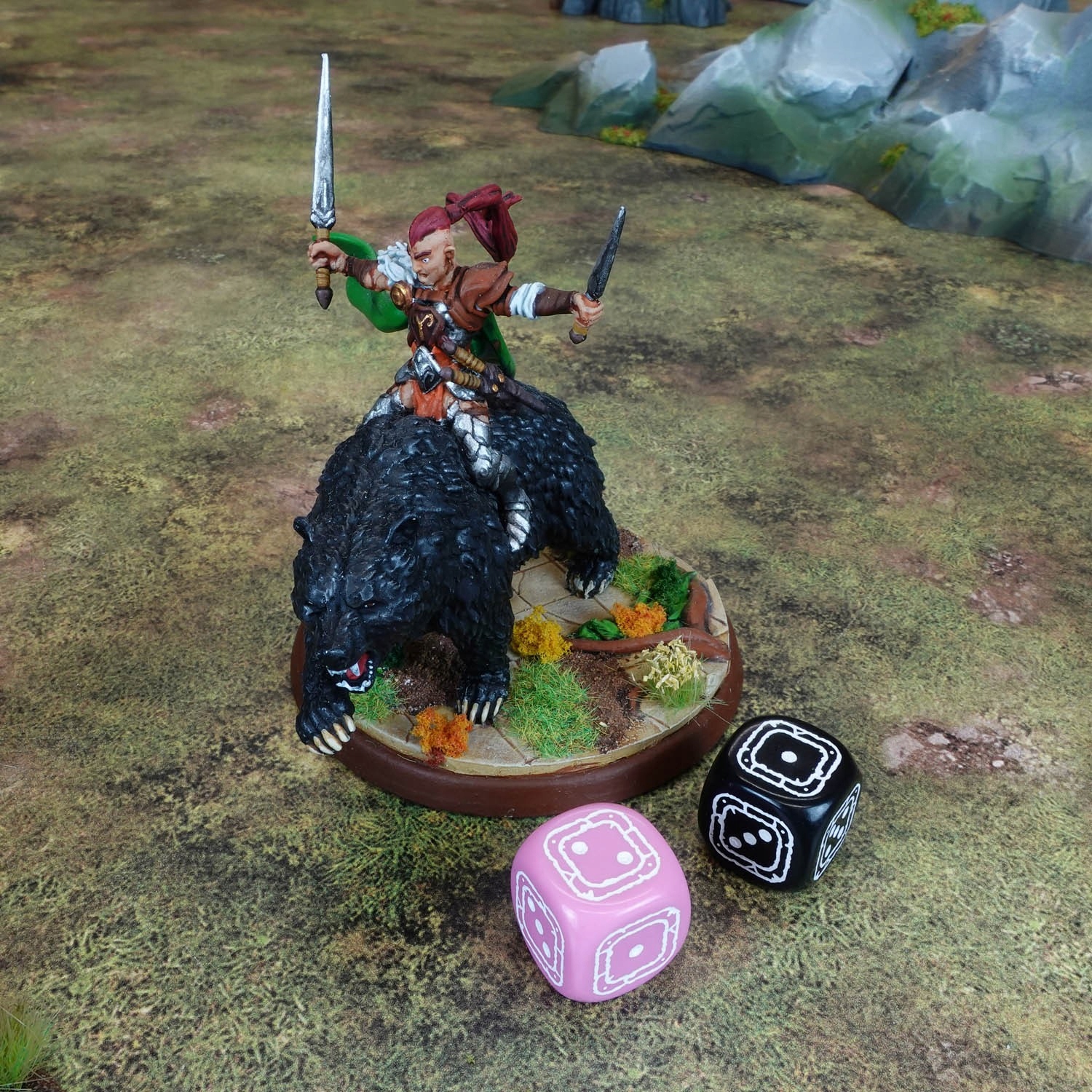 Q Workshop Kości Kompaktowe D6: Forteca Czarne i Różowe Producent Q-workshop