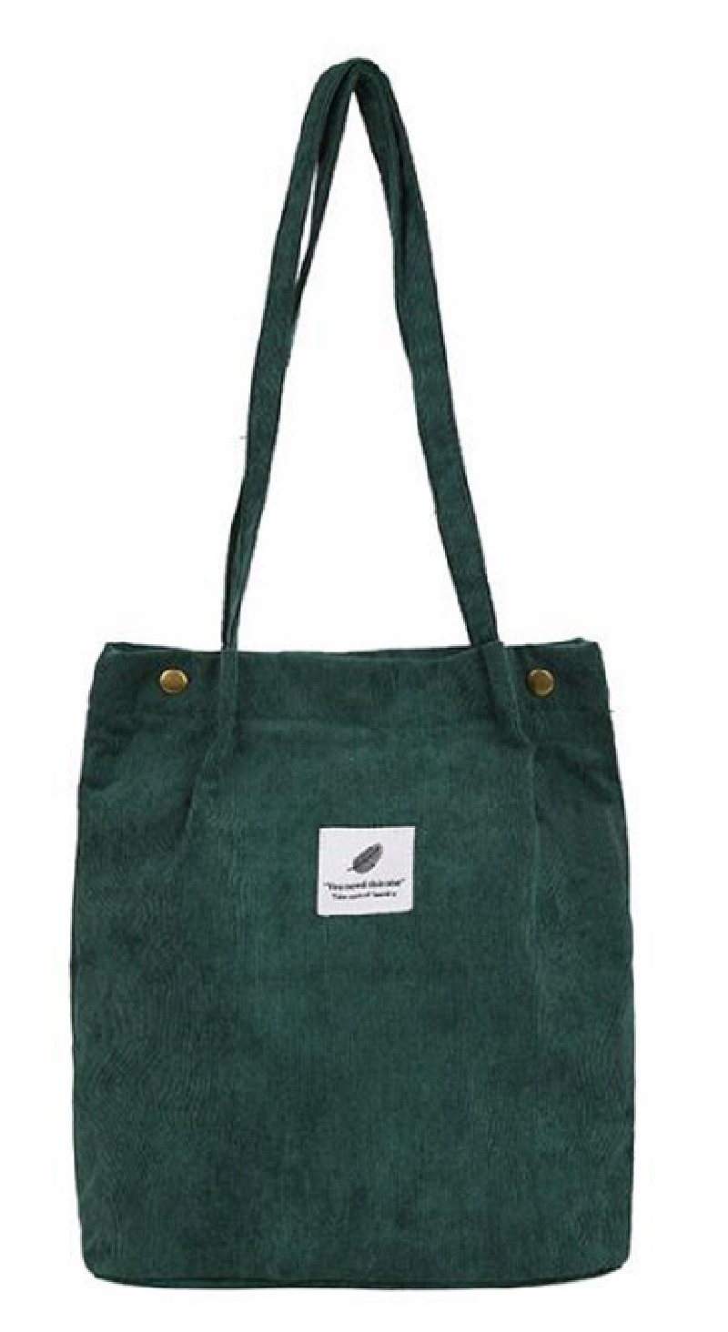 TORBA DAMSKA ZIELONA PŁÓCIENNA SHOPERBAG TOREBKA SPORTOWA