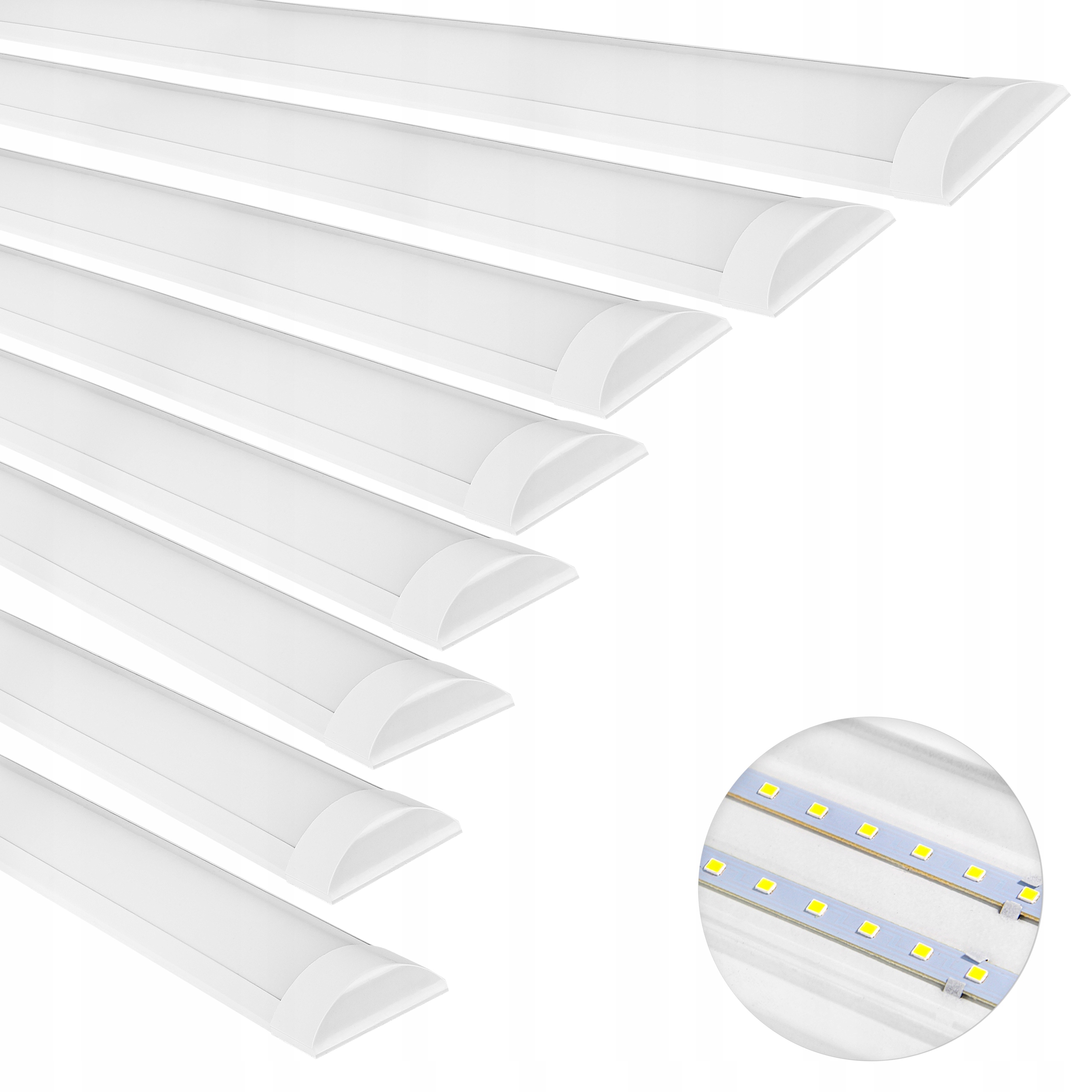 8x Lampa Led Panel 120cm do garażu Natynkowy Sufitowy 36w Oprawa Sufitowa