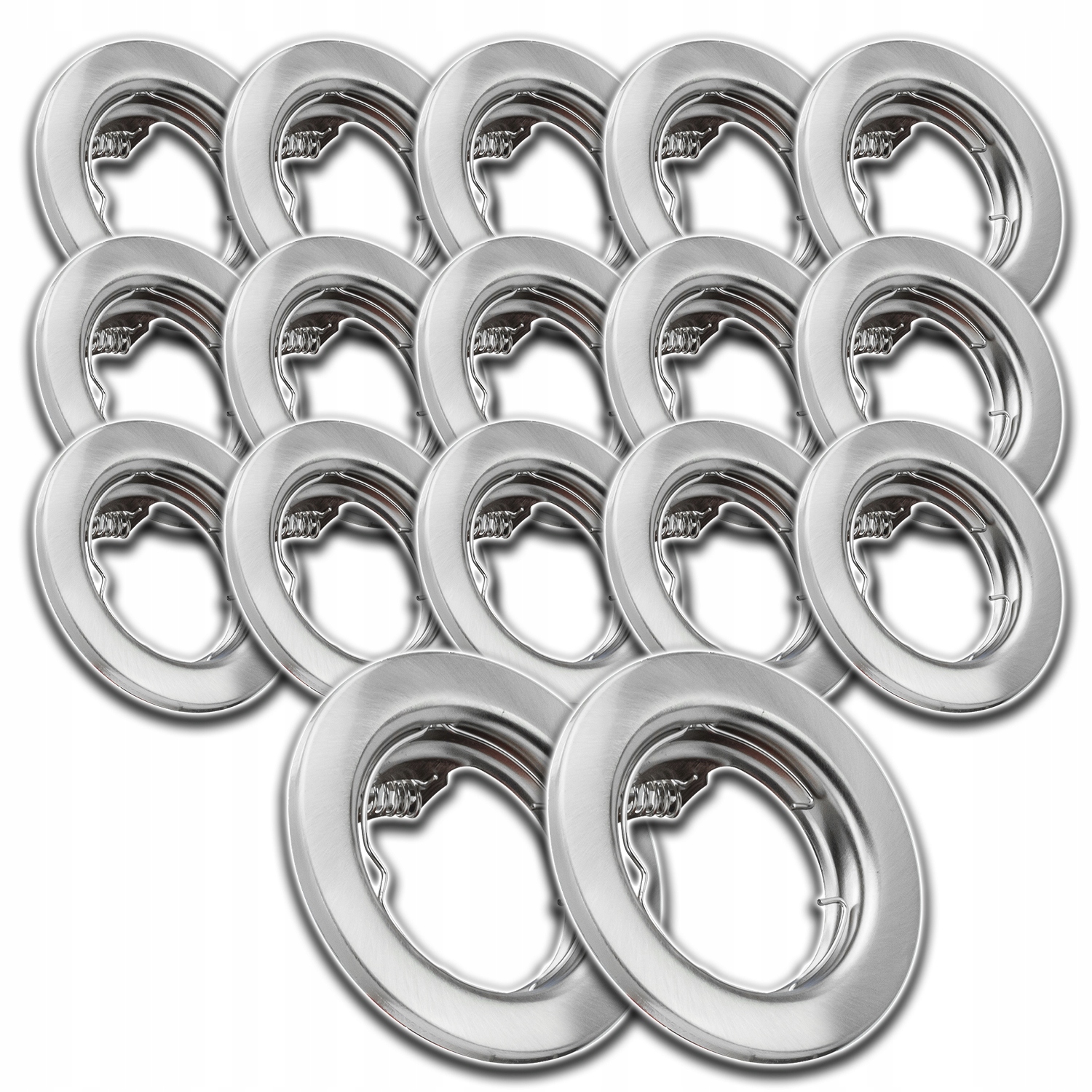 17x Kulatá Stropní Objímka Stropní Očko Podomítkové Kolo Saténová Hliníková