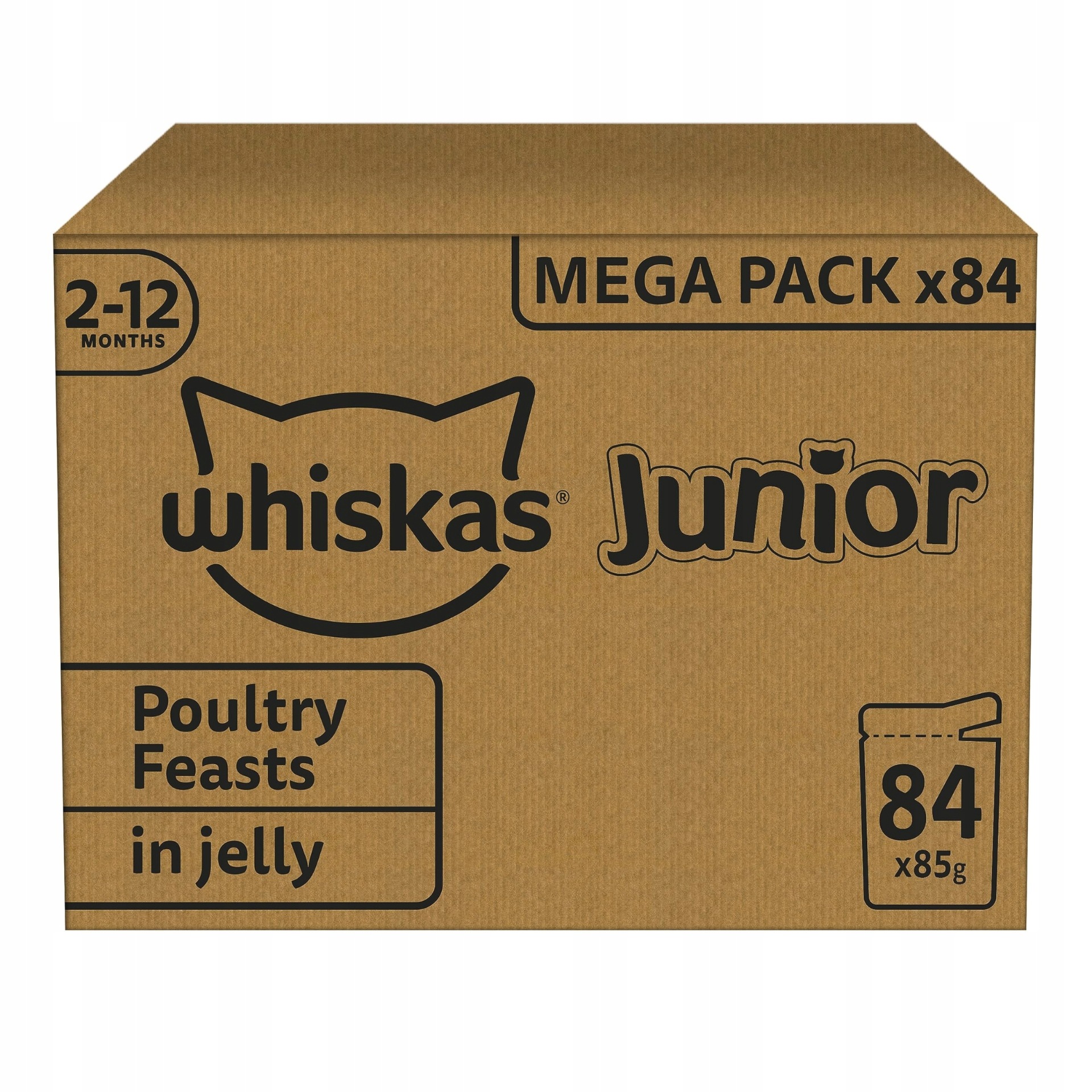 Mokra Karma Dla Kotów 84 x 85g Whiskas Junior Drobiowe Frykasy Galaretka
