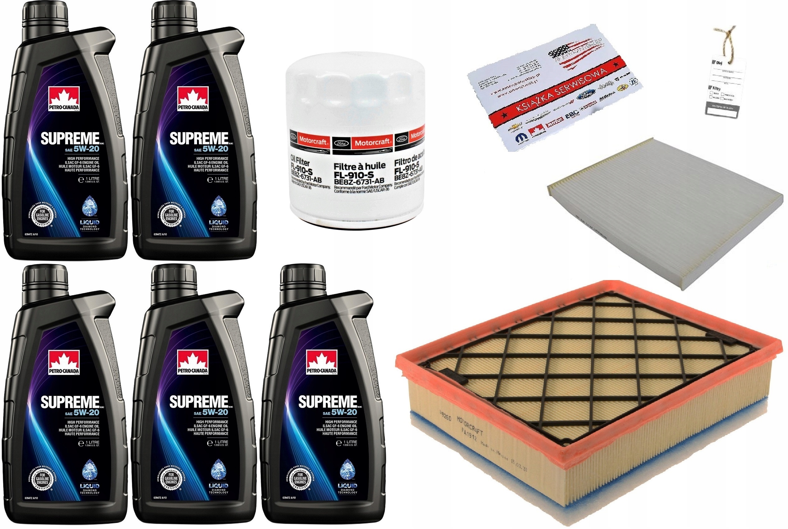 PETRO-CANADA 5W-20 5L + FILTRY FUSION 1,5 14-20