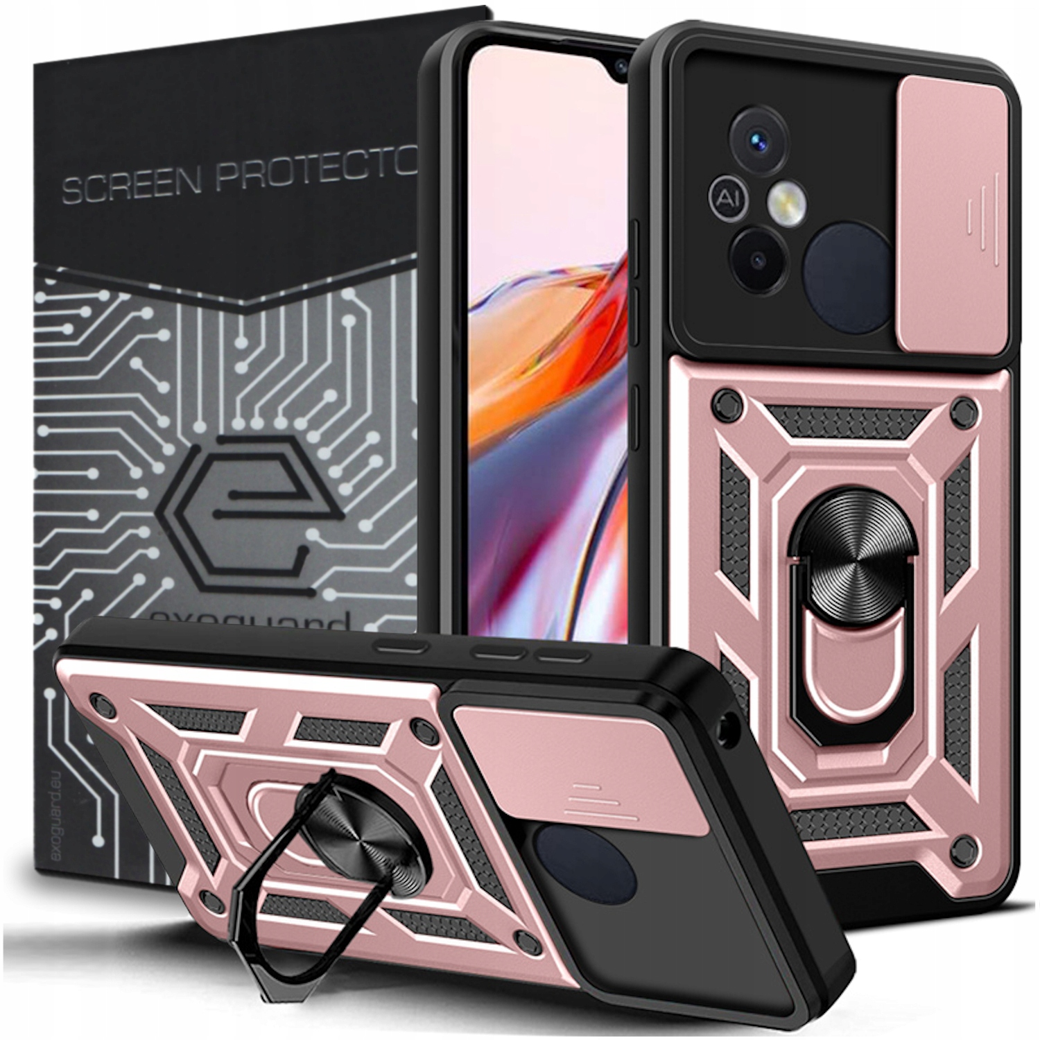 

Etui Pancerne Case Cover+szkło do Xiaomi Redmi 12C