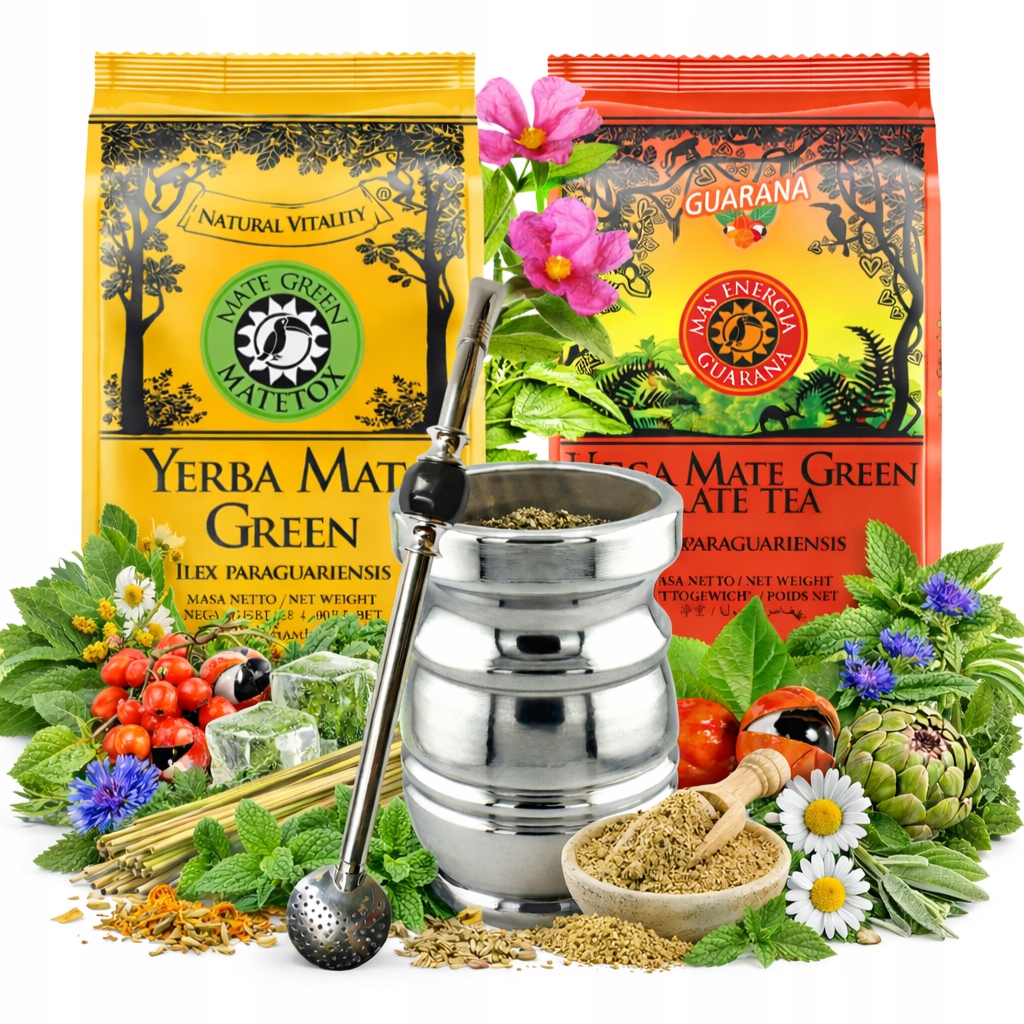 Levně Sada Royal Matero Palo Santo XL Bombilla Bola Yerba Mate 2 x 200 g