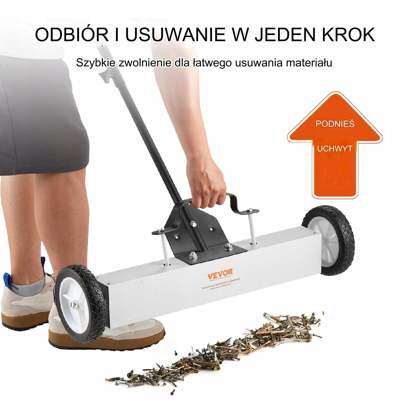 MIOTŁA MAGNETYCZNA ZAMIATARKA OPIŁKÓW WIÓRÓW 75 cm Marka Vevor