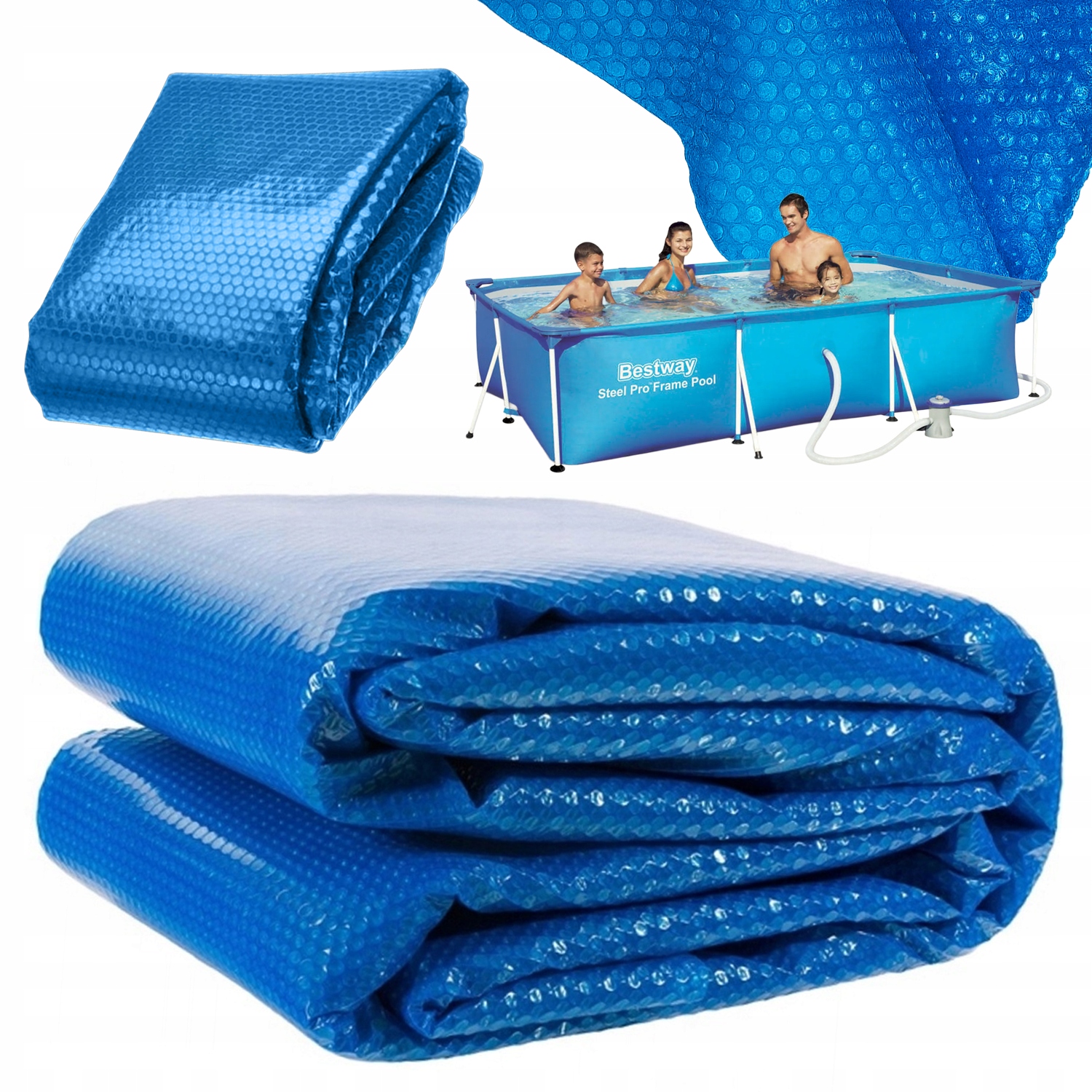 fólie krycí plachta rohož do bazénu bazén Bestway Steel Pro Frame 300x201 cm
