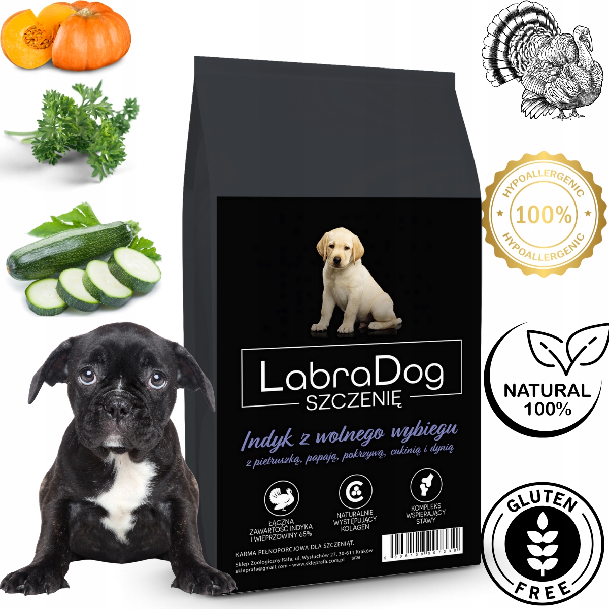 Levně LabraDog Superfood Puppy Hypoalergenní Krůta Citlivý západ na skvrny 2 kg