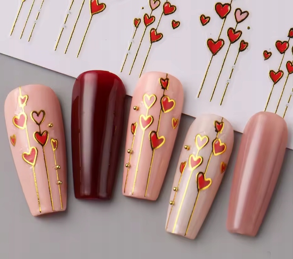 NAKLEJKI NA PAZNOKCIE SAMOPRZYLEPNE STZ-JC002 serca Marka Alleratka