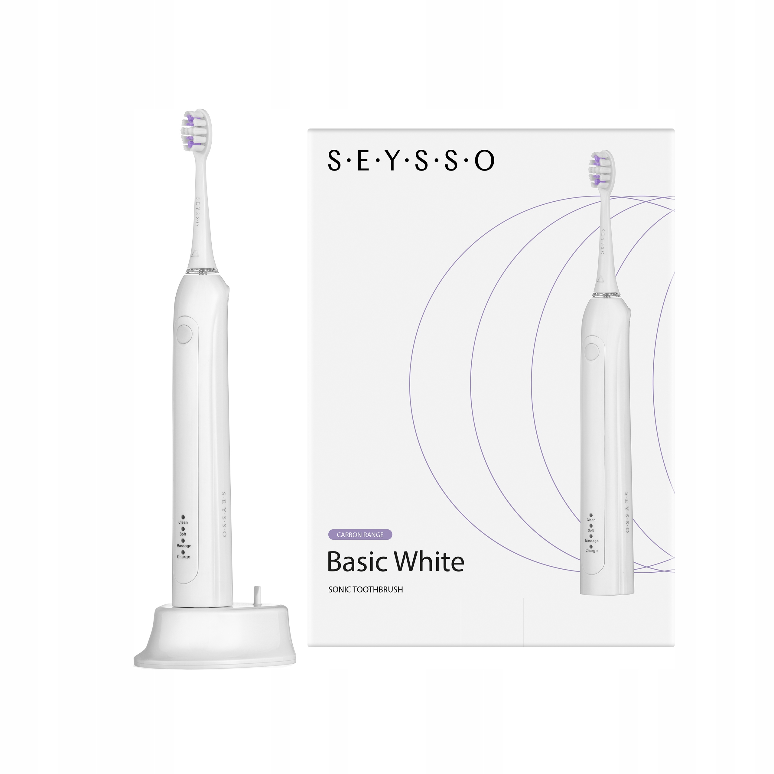 Szczoteczka soniczna do zębów Seysso Basic White wodoodporna