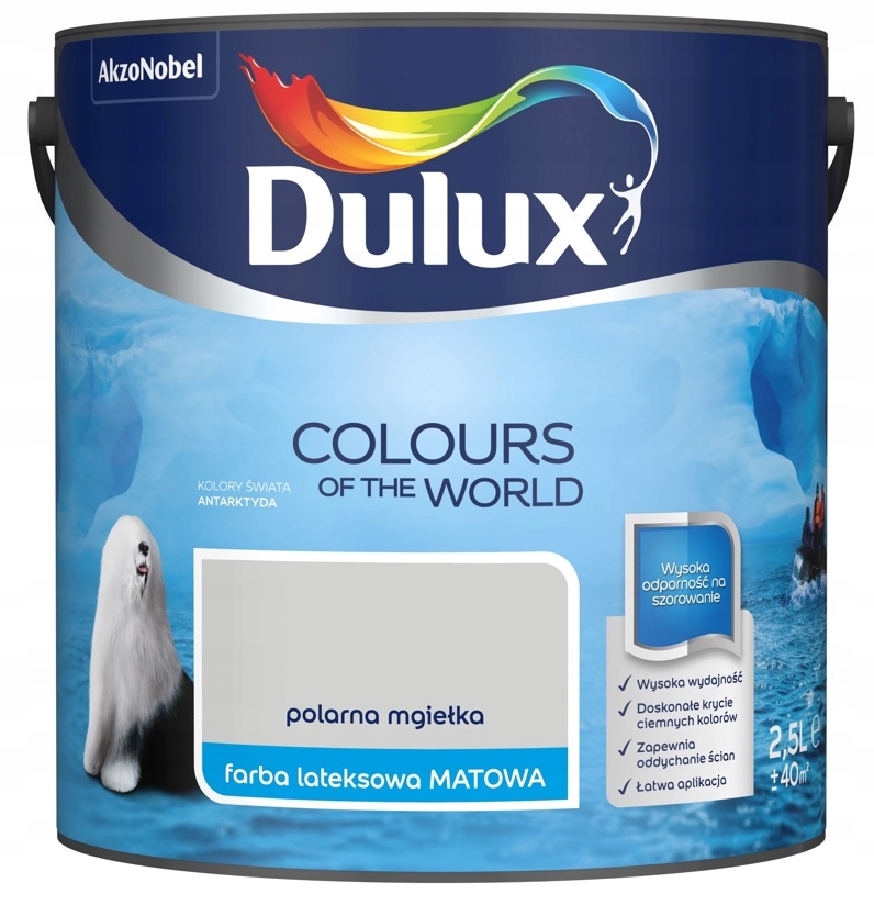 FARBA DULUX KOLORY ŚWIATA- polarna mgiełka, 2.5l