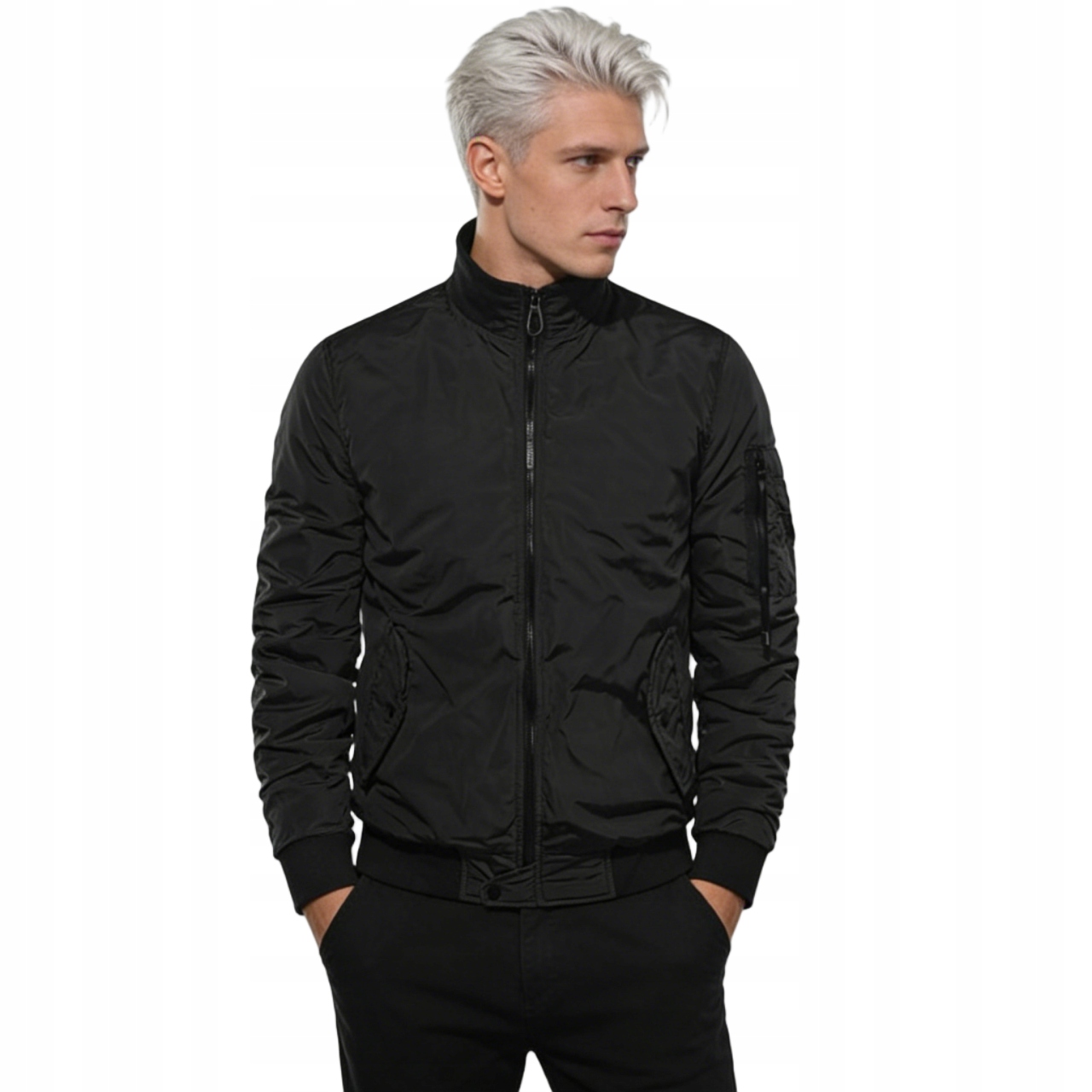 Bunda Bomber Se Stojáčkem, Manžetovými Manžetami A Teplou Podšívkou