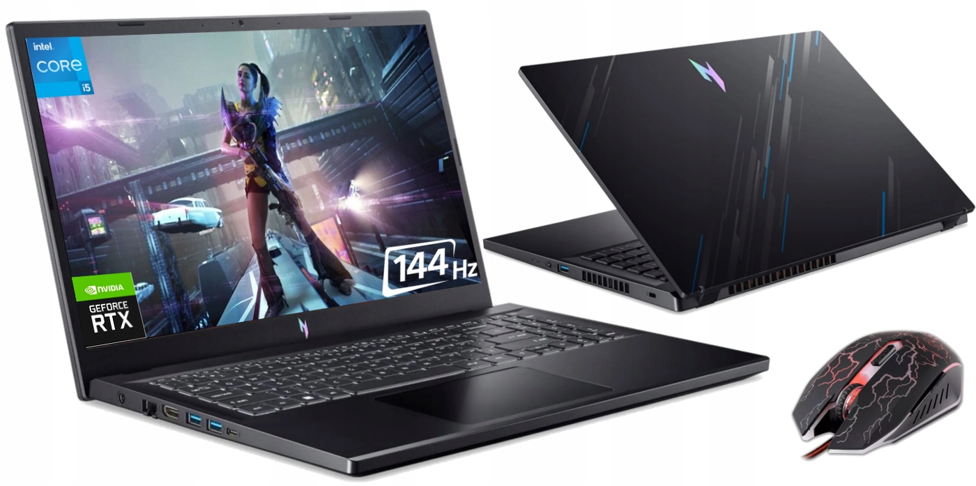 Acer NH.QNDAcer Nitro V i5-13420H 16GB 512/Win11 RTX2050 144Hz W11+ myszka