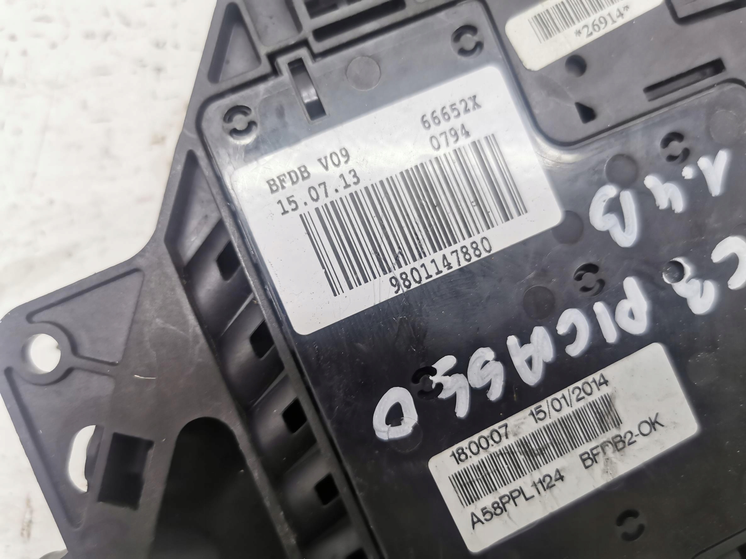 modulo per batteria CITROEN C3 PICASSO 9801147880