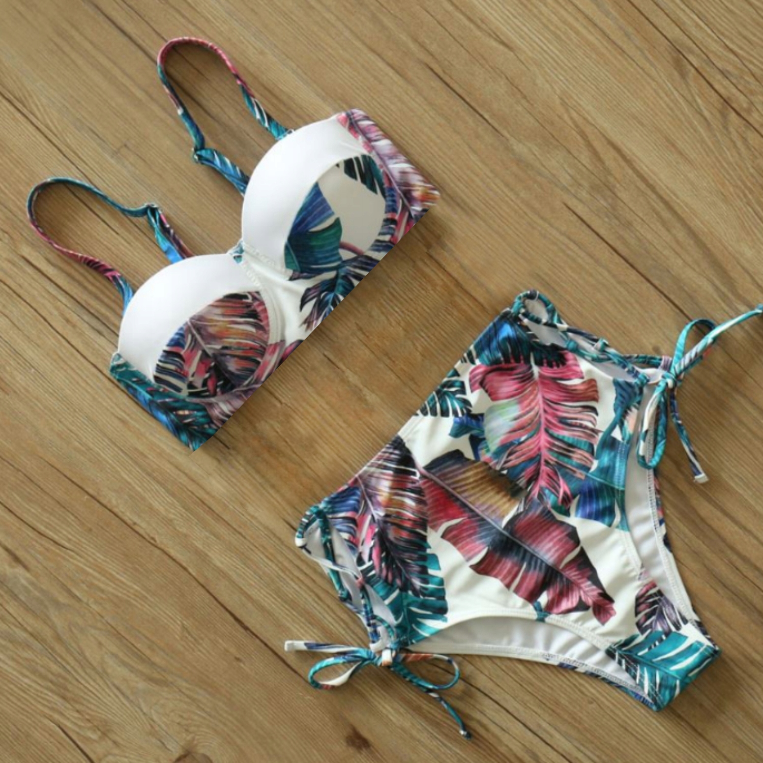 STRÓJ KĄPIELOWY MODELUJĄCY WIĄZANY KOMPLET BIKINI DWUCZĘŚCIOWY PLUS SIZE XL Rodzaj komplet