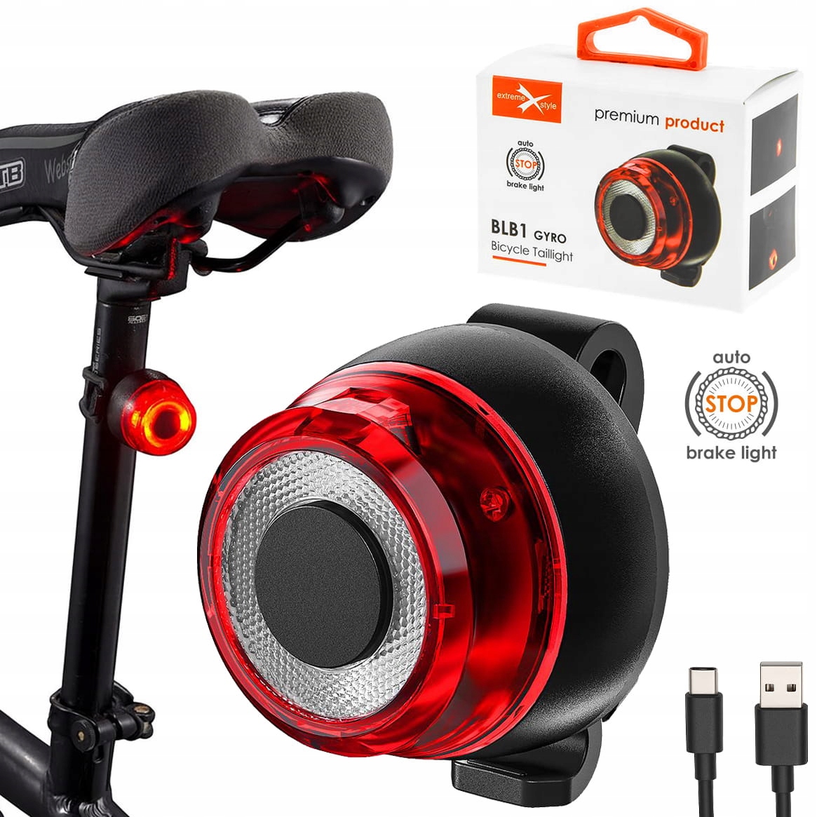 Lampka rowerowa eXtremestyle tylnia BLB1 czerwona