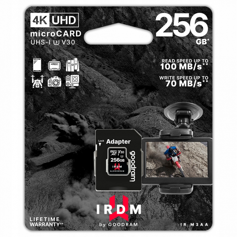 Pamäťová karta microSD 256 GB UHS-I U3 Goodram s adaptérom