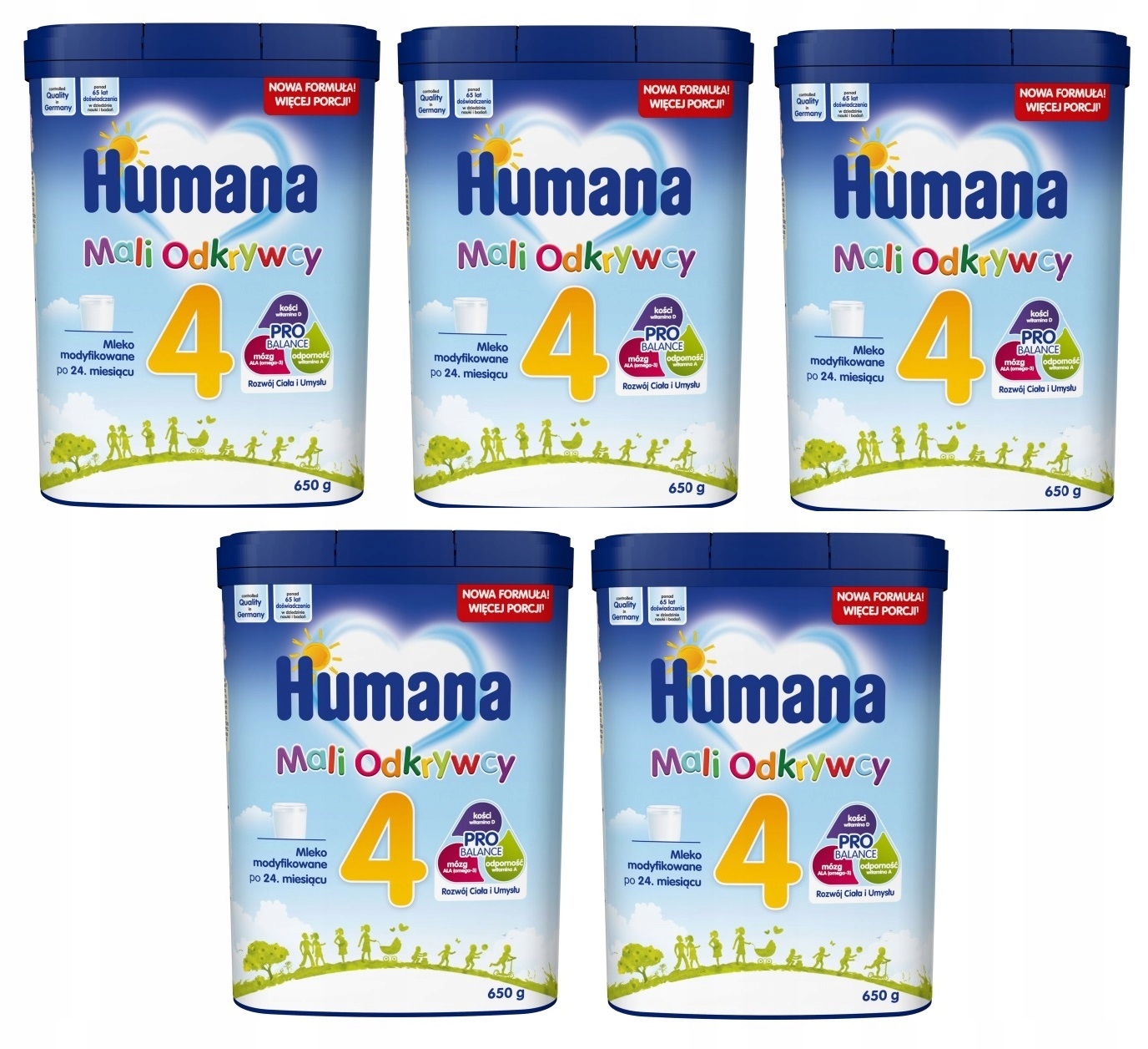 HUMANA 4 MLEKO NASTĘPNE PO 24m+ 5x650g EAN (GTIN) 4031244001481