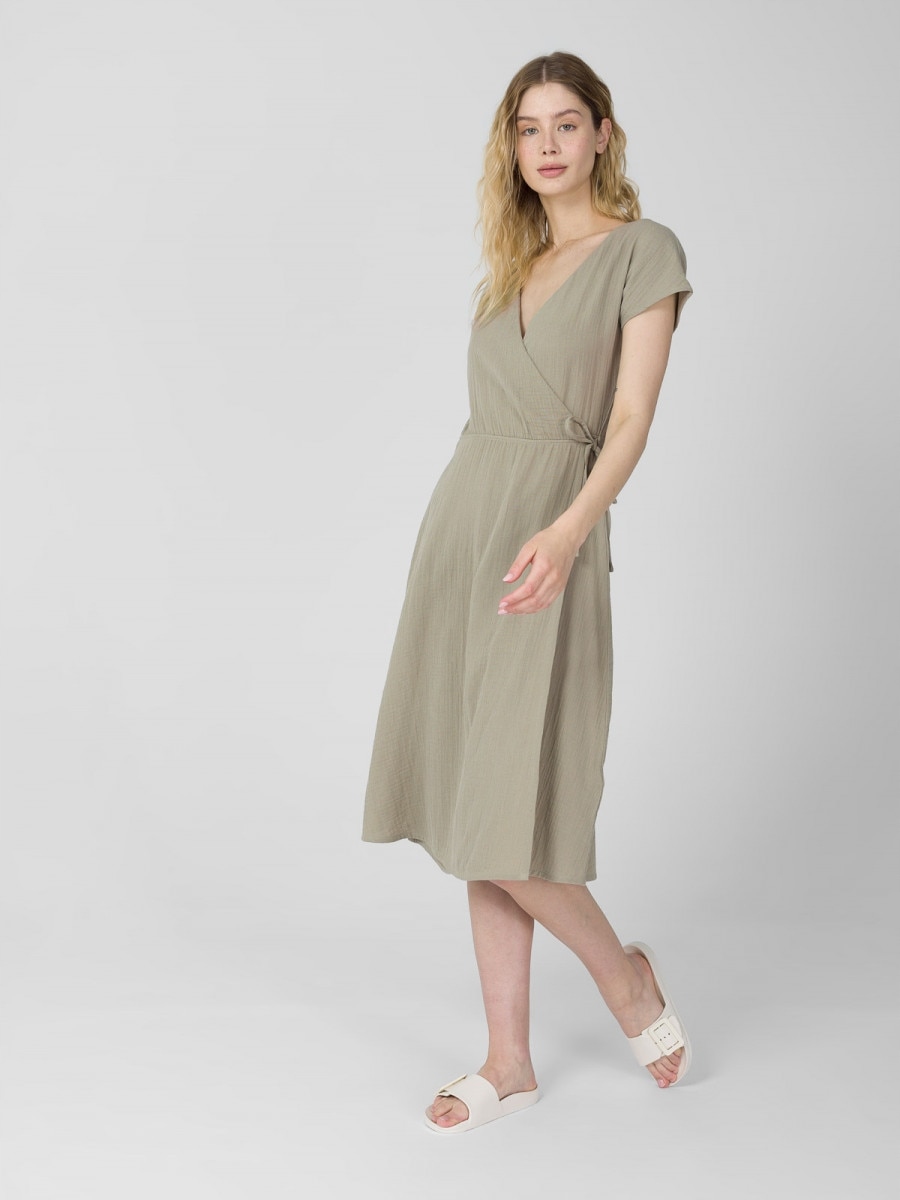 Sukienka kopertowa z muślinu OUTHORN TDREF030 L23 Marka Outhorn