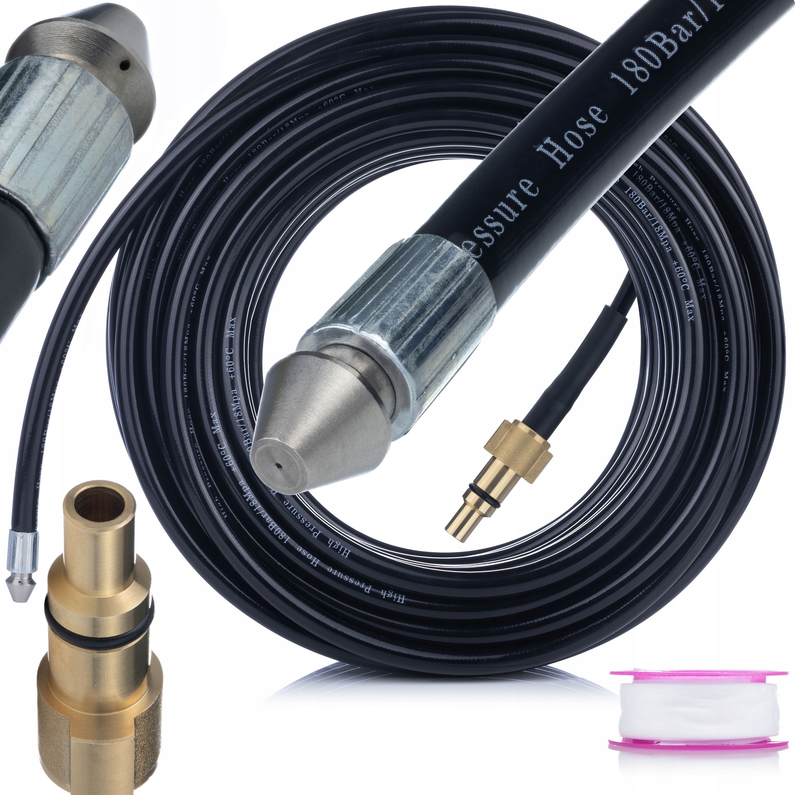 Wąż Do Czyszczenia Kanalizacji Kanalizacyjny 15M Lavor Parkside Phd Dysza