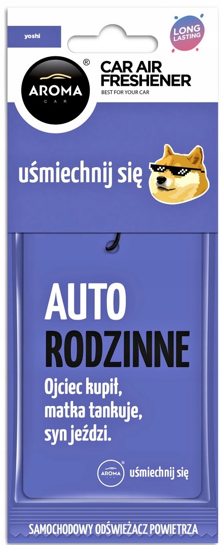 

Odświeżacz Zawieszka Do Auta Yoshi Aroma Car
