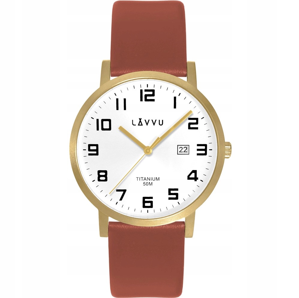 Pánské Klasické Titanové Lehké Vodotěsné Hodinky S Řemínkem Lavvu LWM0212
