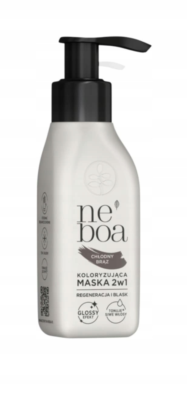 Neboa Barvicí maska na vlasy 2v1 Chladná hnědá 100 ml