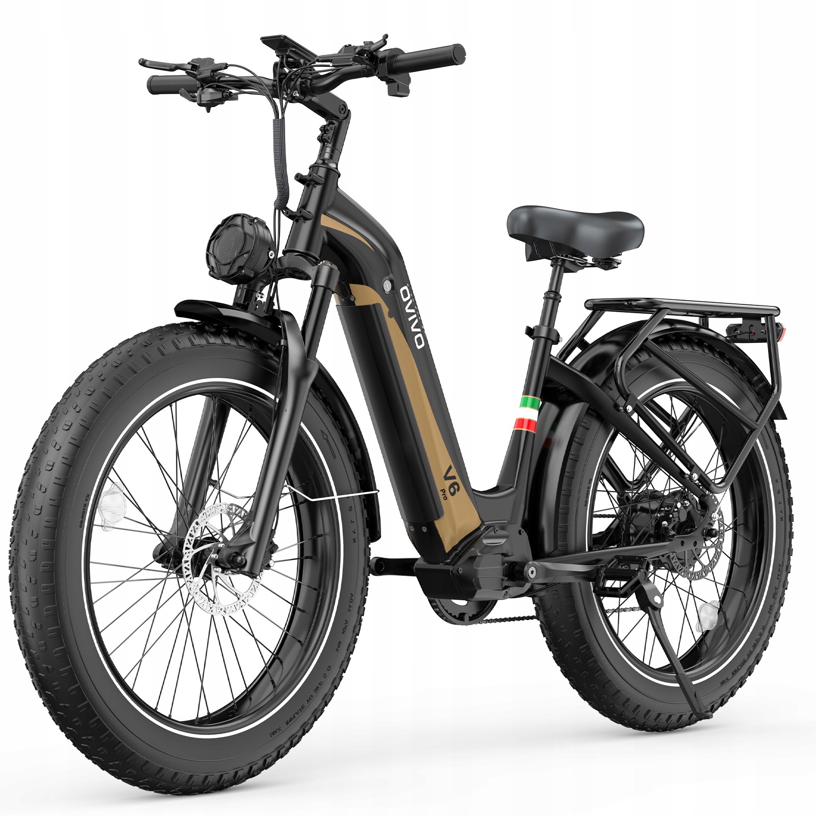 Rower elektryczny Ovivo V6 Pro czarny 250 W zasięg 150 km