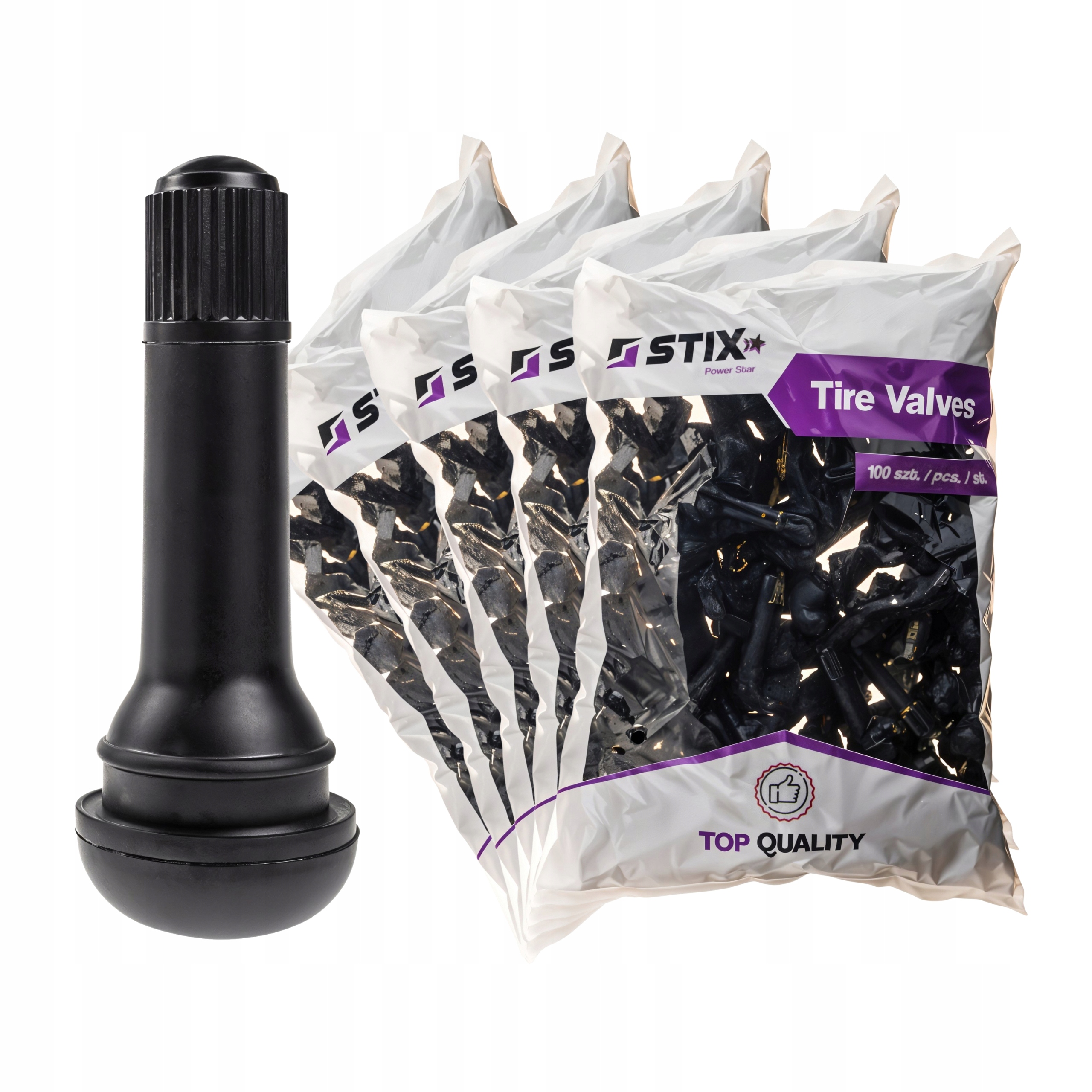 Ventilky Bezdušové Pro Ocelové A Hliníkové Ráfky TR414 Stix 500KS