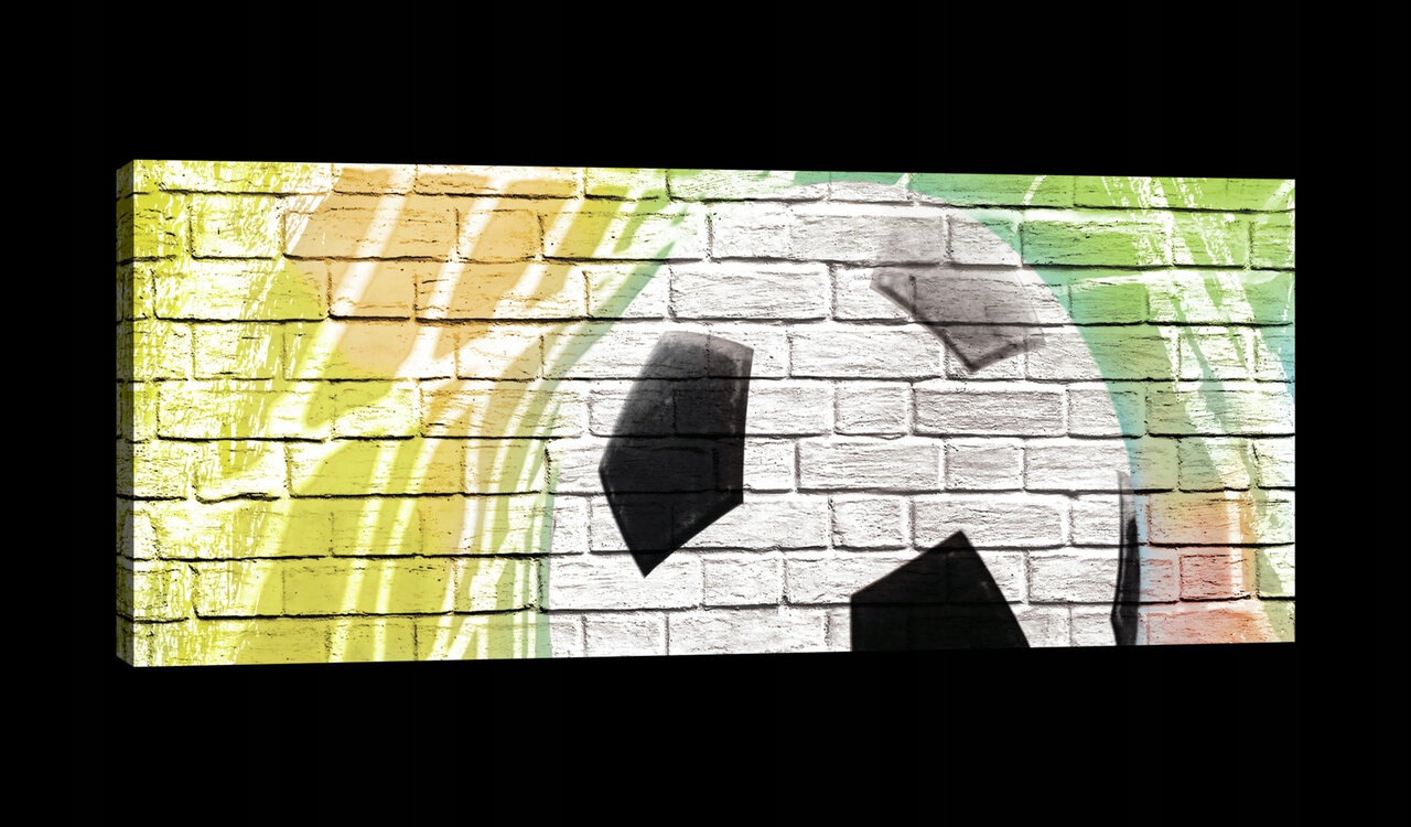 Obraz 145x45 Fotbal sport graffiti urban energy dynamika barvy