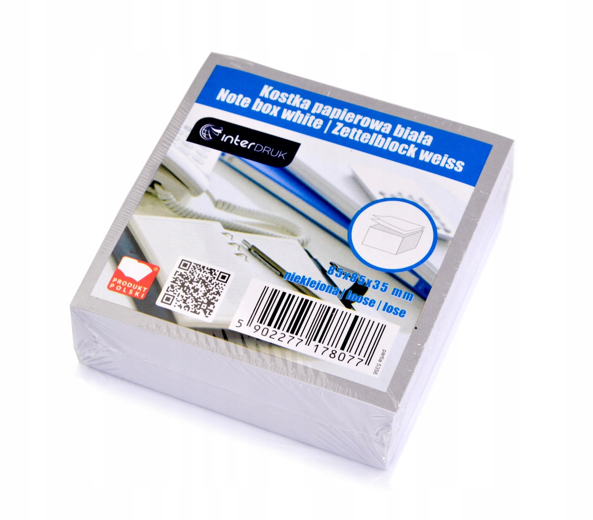 

Karteczki Kostka Bloczek Białe Nieklejone