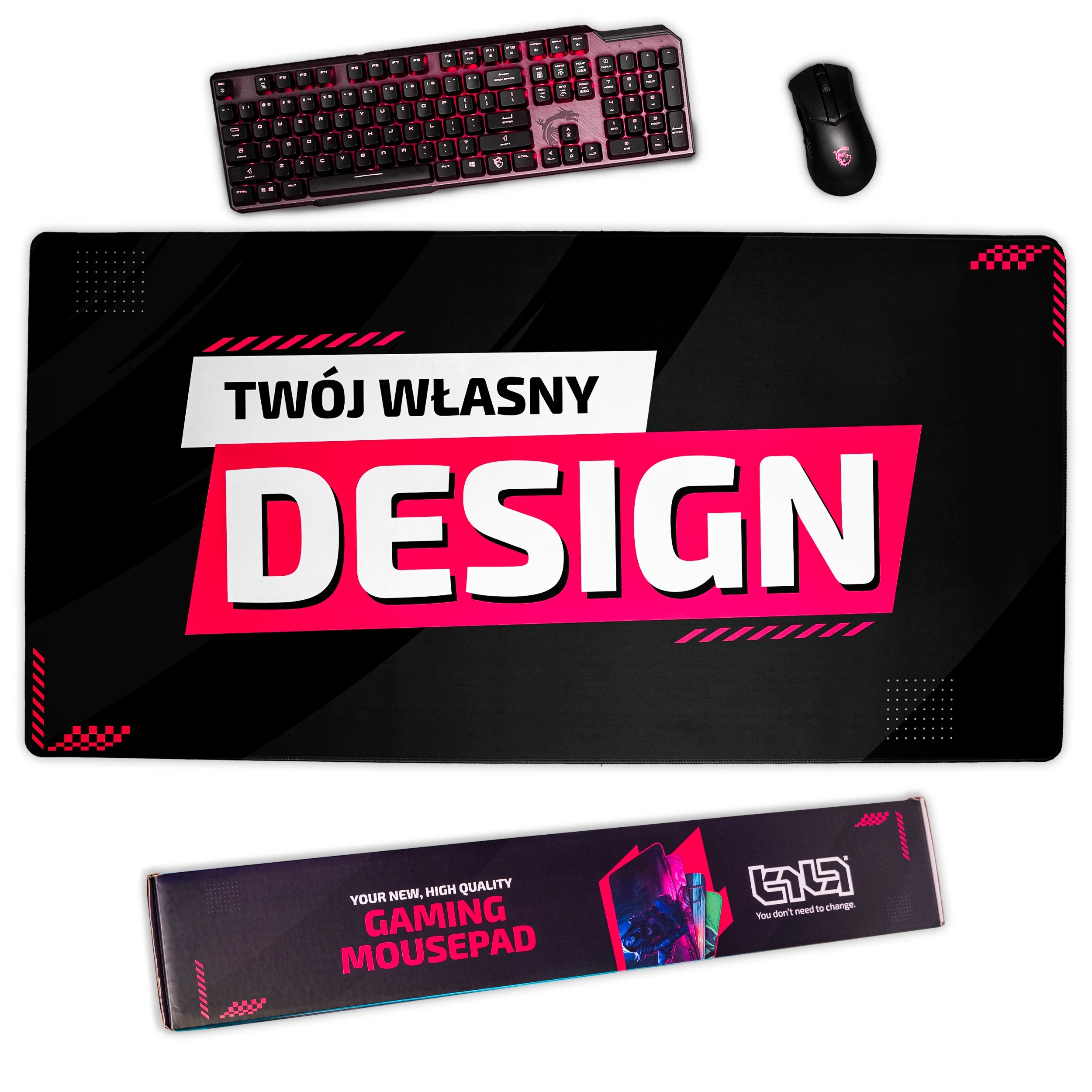 podložka pod myš s vlastním potiskem 100 x 50 cm, vlastní herní vzor