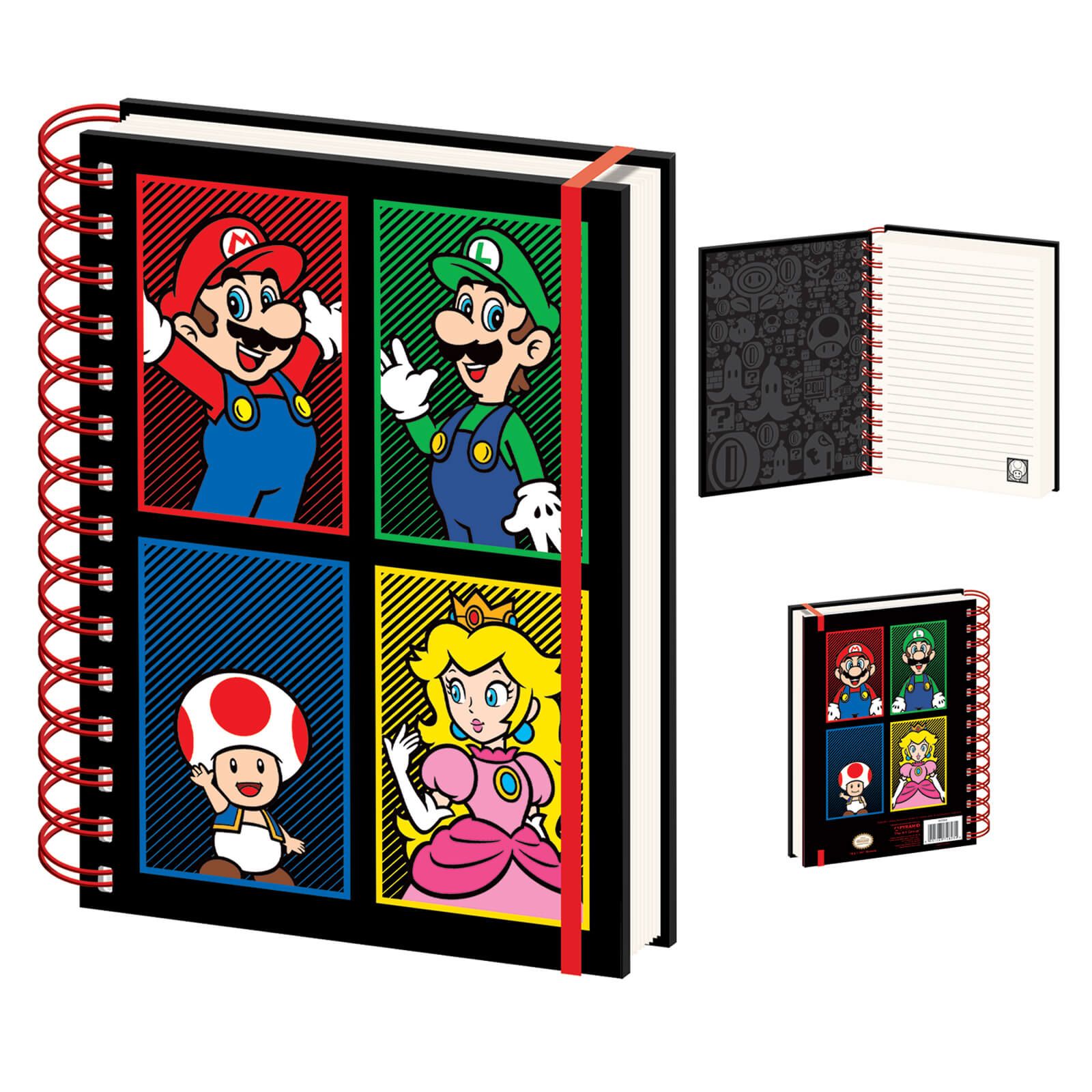 

Notesy A5 Mario spirala gumka linie 80k