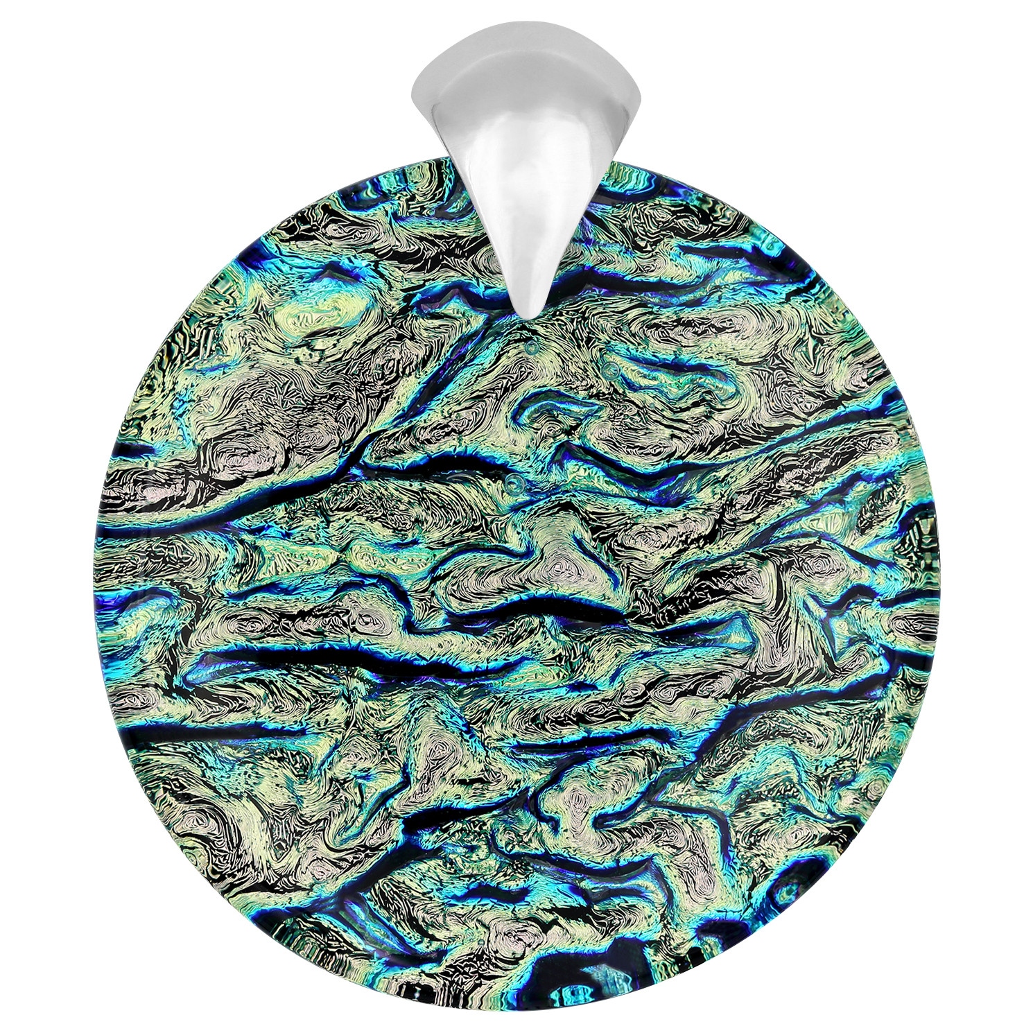 Dámský vícebarevný přívěsek Harf sklo murano kolečko