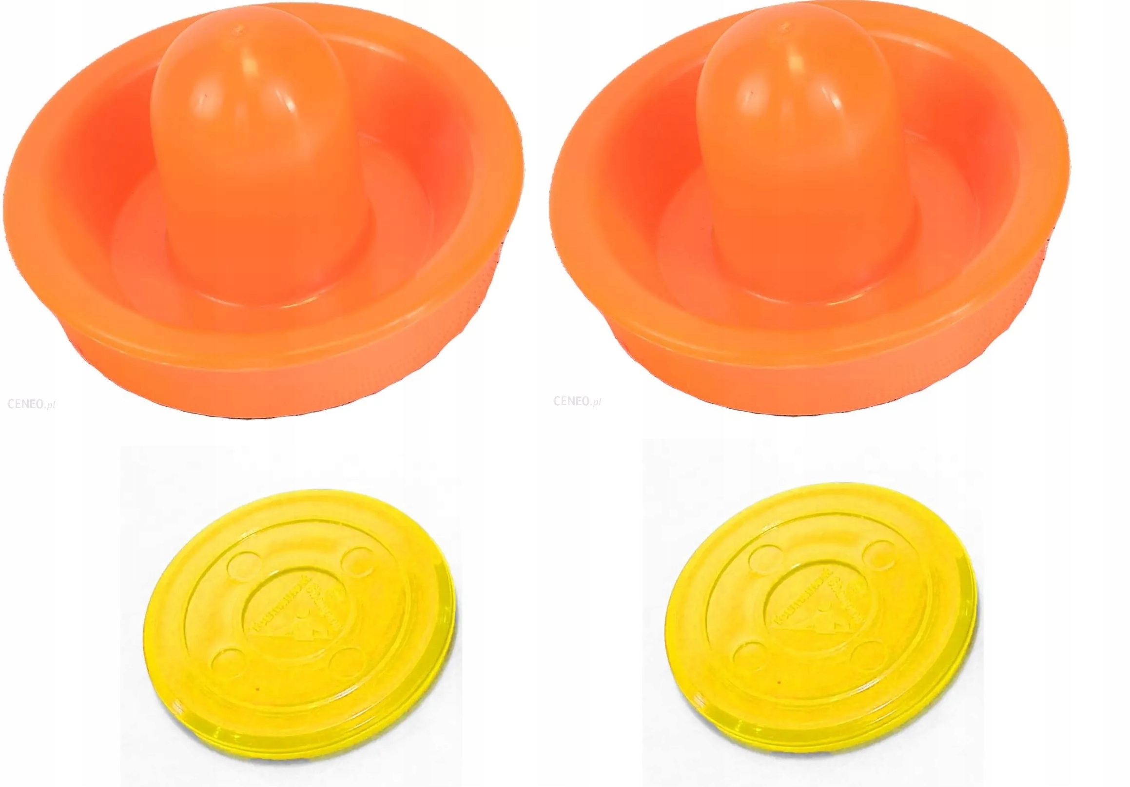 ZESTAW ODBIJAKÓW DO CYMBERGAJA AIR HOKEY 2 ODBIJAKI + 2 KRĄŻKI 70 MM