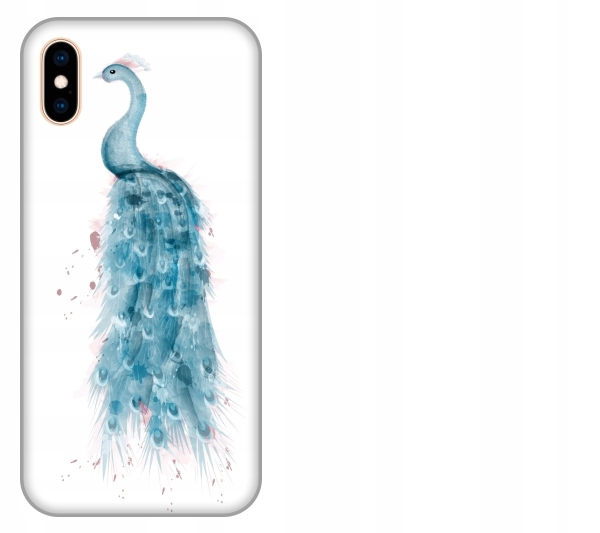 

Etui pokrowiec iPhone Xs Max Ptak paw akwarela