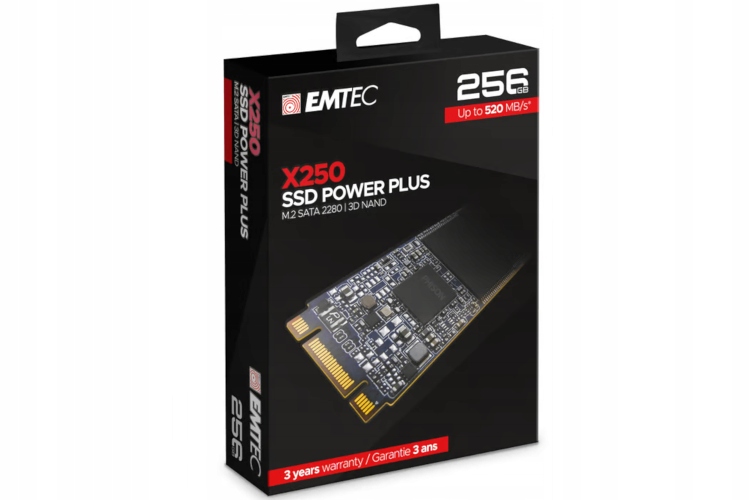 Dysk Ssd Emtec X250 Power Plus 256GB M.2 2280