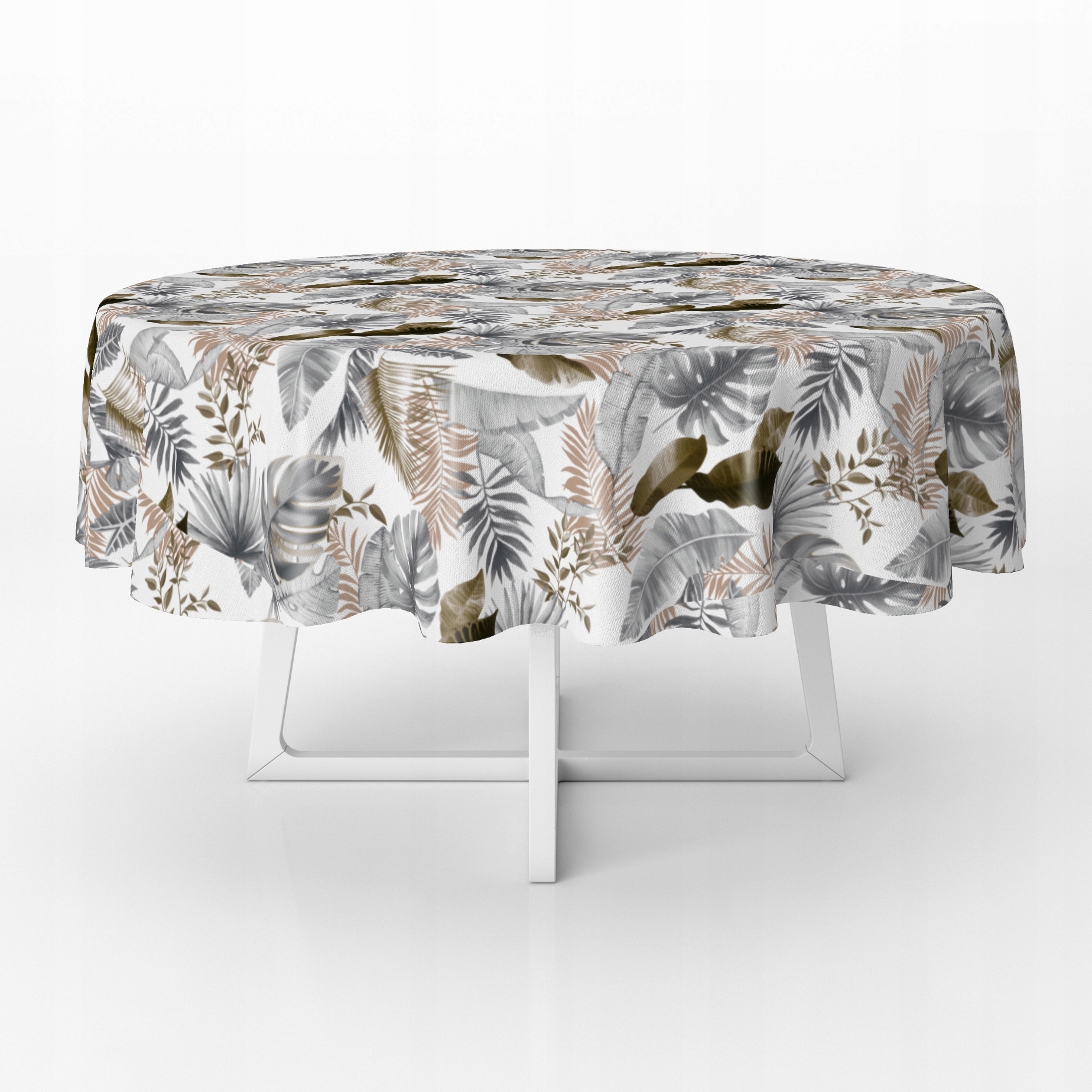 OBRUS CERATA DUŻE LIŚCIE MONSTERA OKRĄGŁA GRUBA KOŁO 140 cm