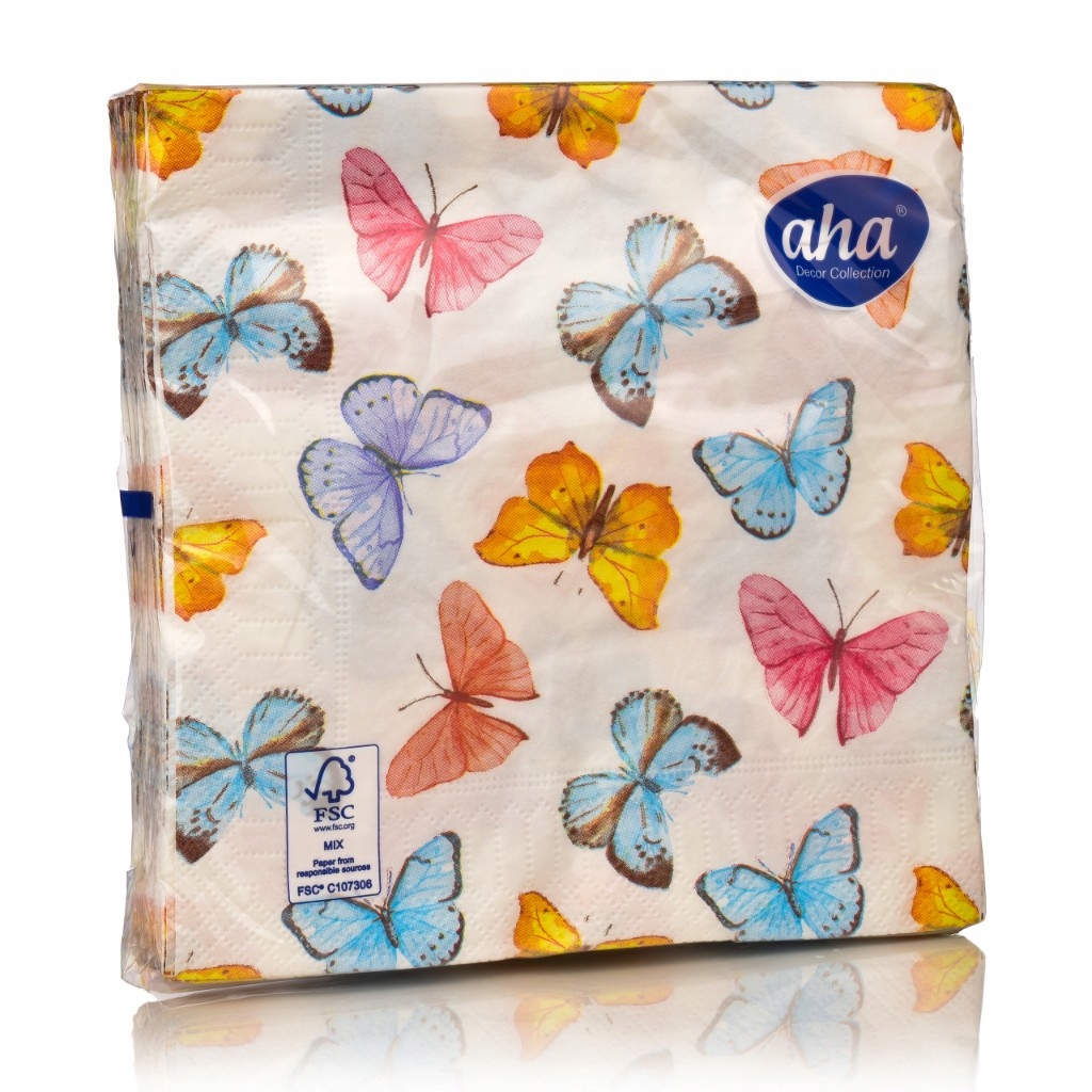 

Serwetki Na Przyjęcie Motyle Dekoracja 20szt 33x33