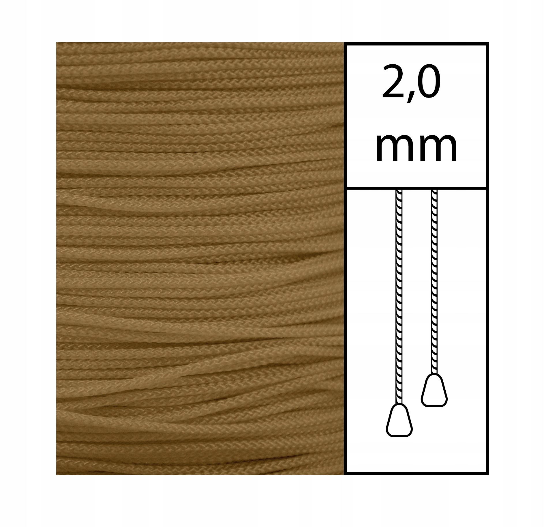 

Sznurek 2,0 mm do żaluzji Ciemny Beż 10 mb