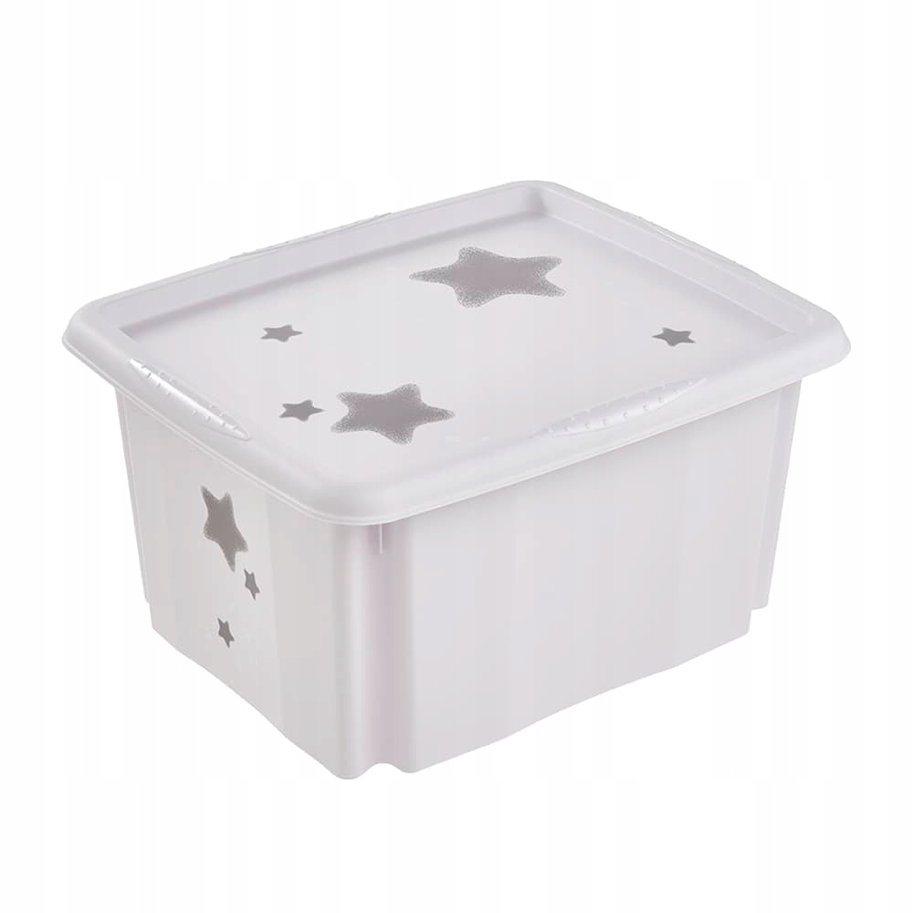 

Pojemnik Z Pokrywą 24l pudełko na zabawki Gwiazdki