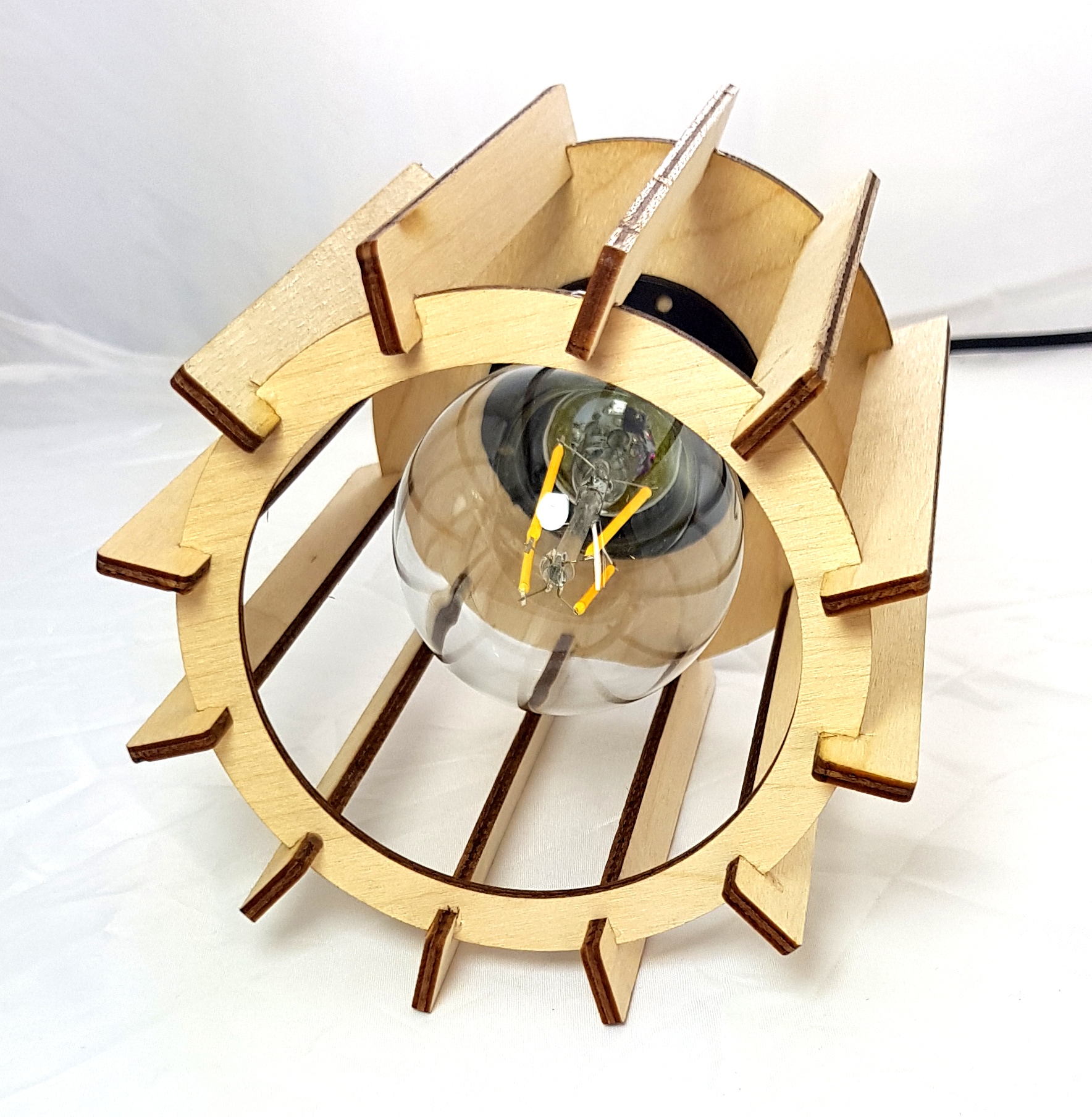 Lampka nocna Lampa stołowa loft na led E27 Drewno Rodzaj gwintu E27