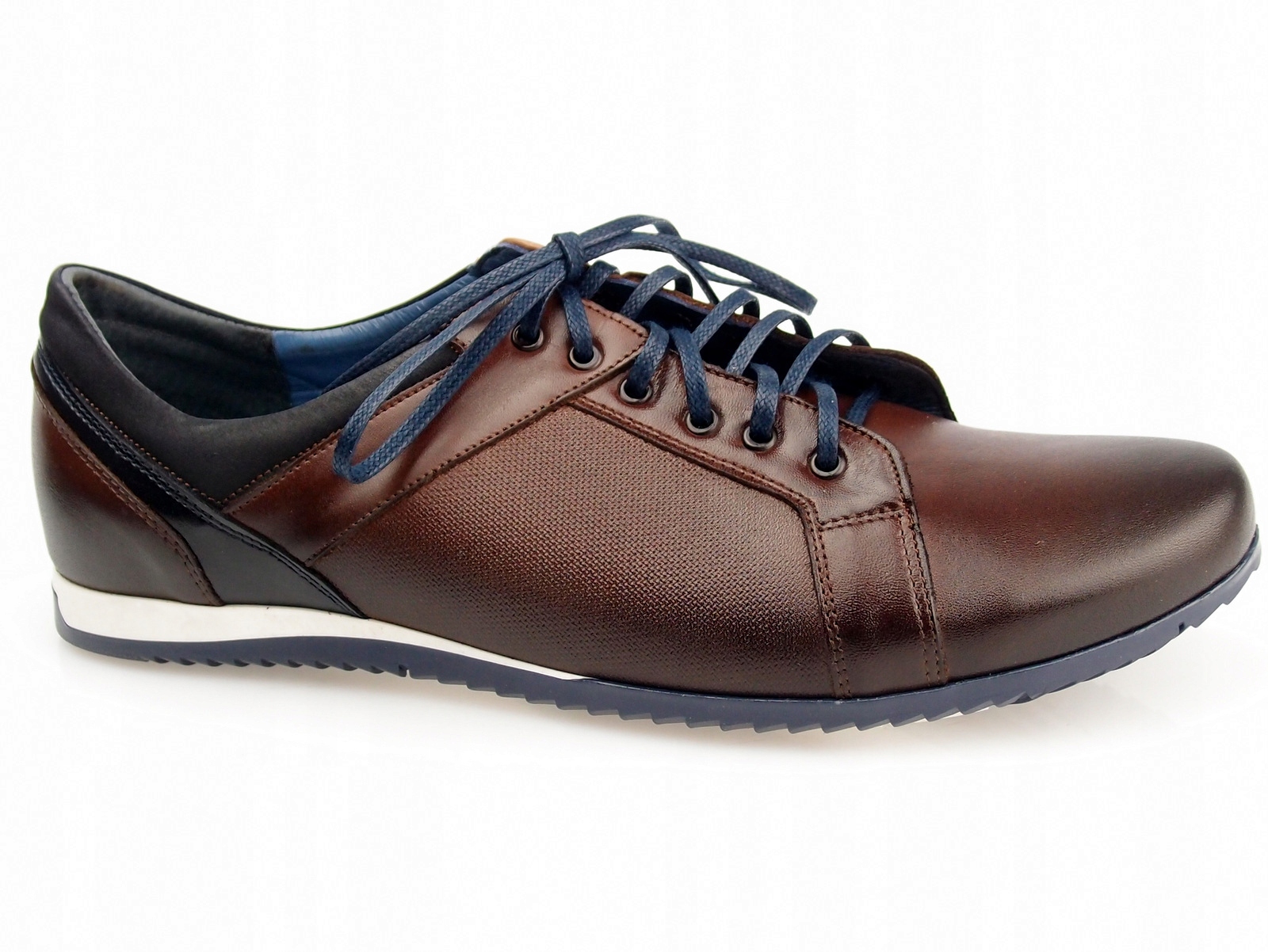 HUSAR buty casual SKÓRA PL1690 Nikopol brąz C 40 Rozmiar 40