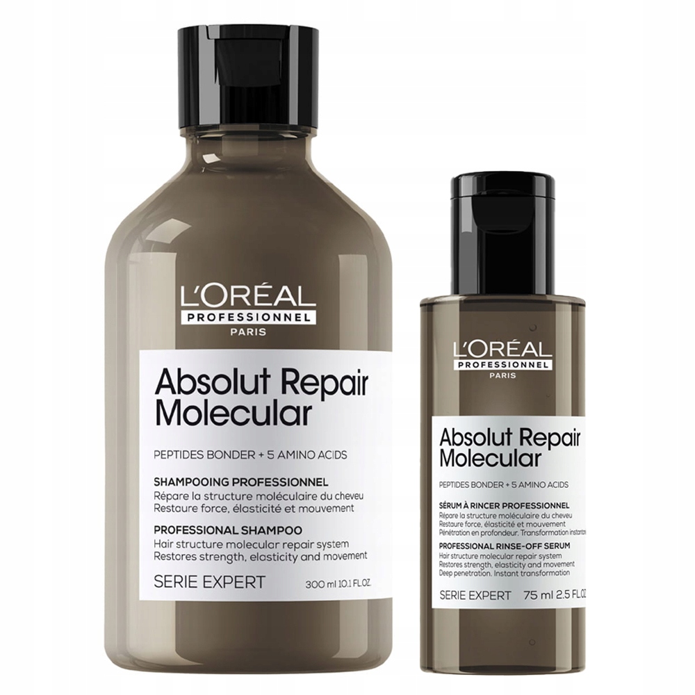 Loreal Absolut Repair Molecular pro poškozené vlasy šampon 300 ml sérum 75 ml